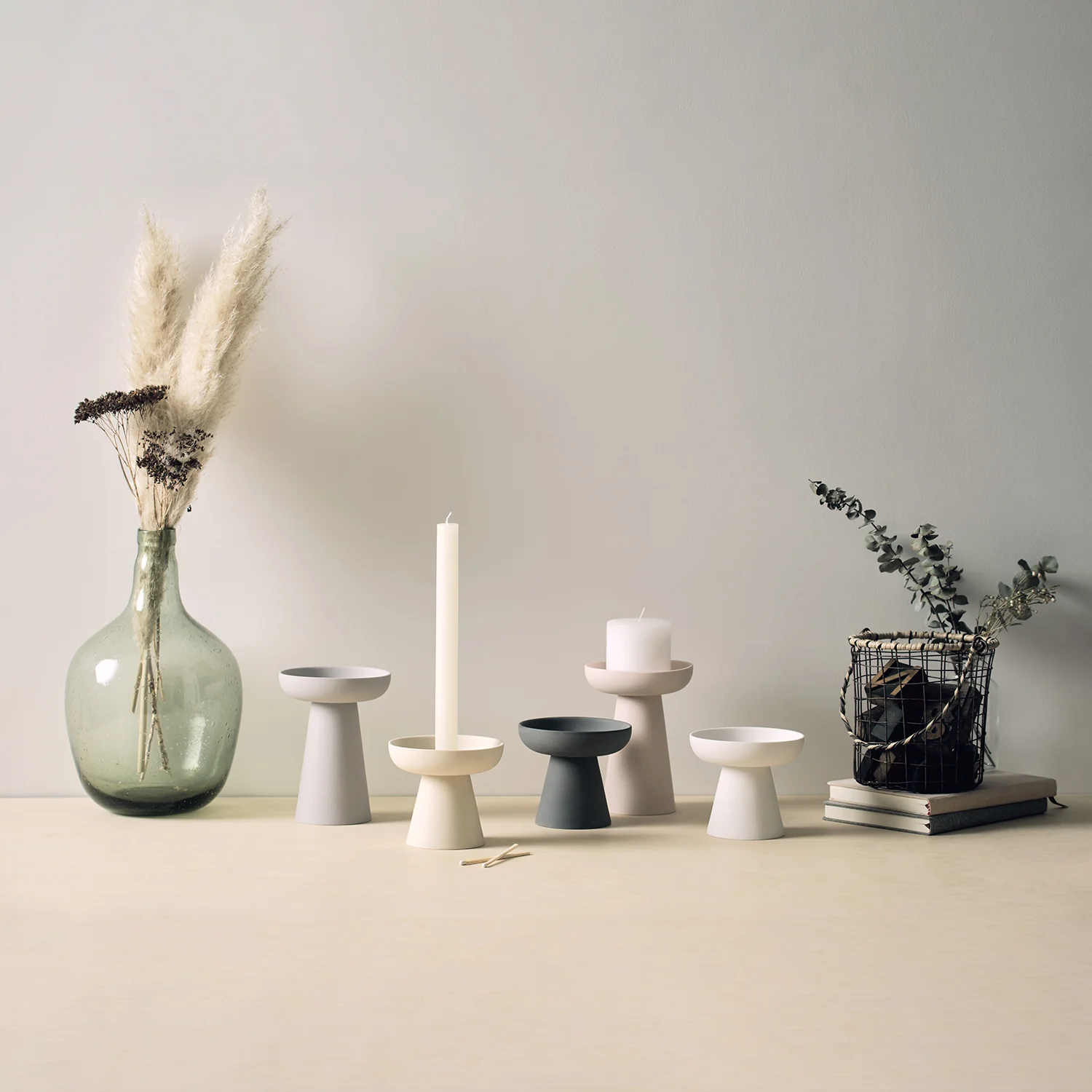 aery living | porcini candle holder large | grey - LC - Image 7