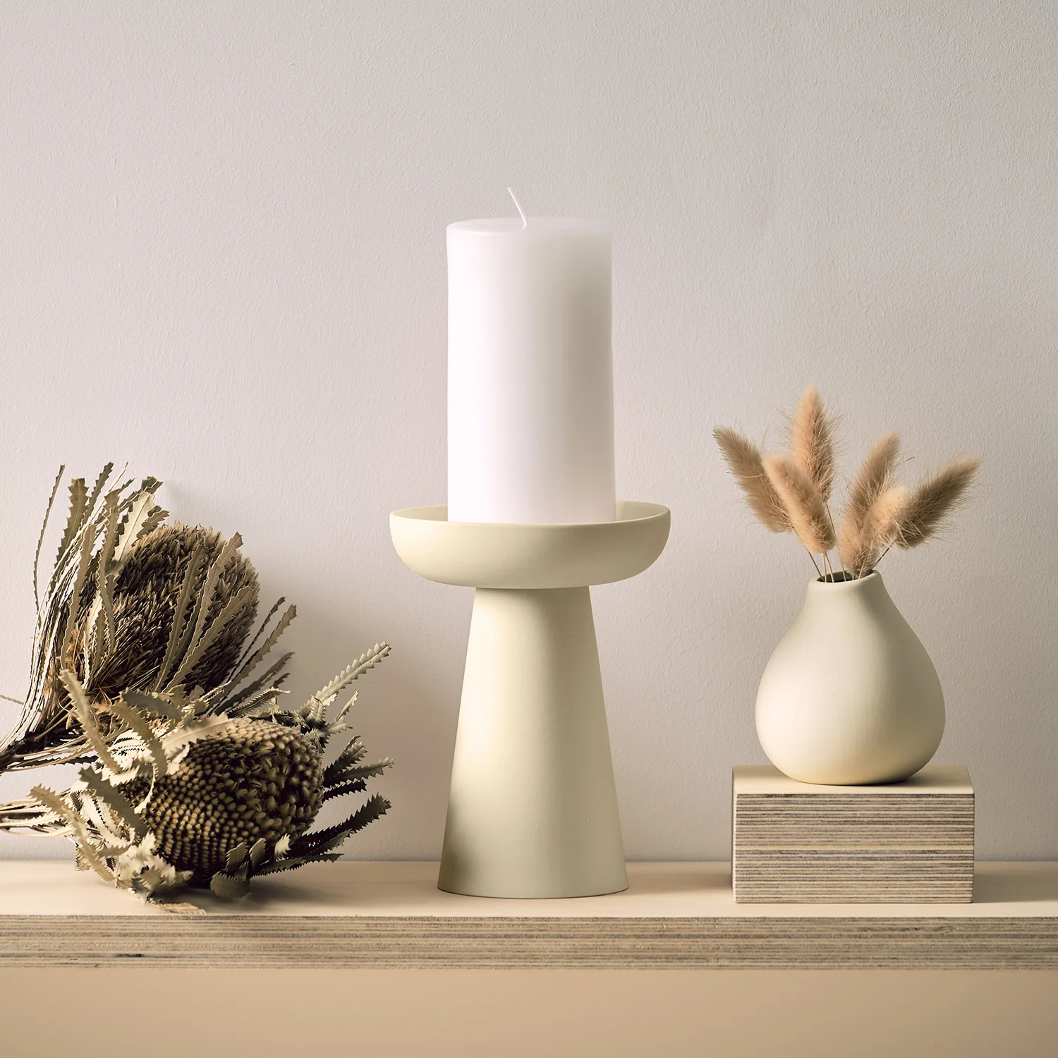 aery living | porcini candle holder large | white - LC - Image 5