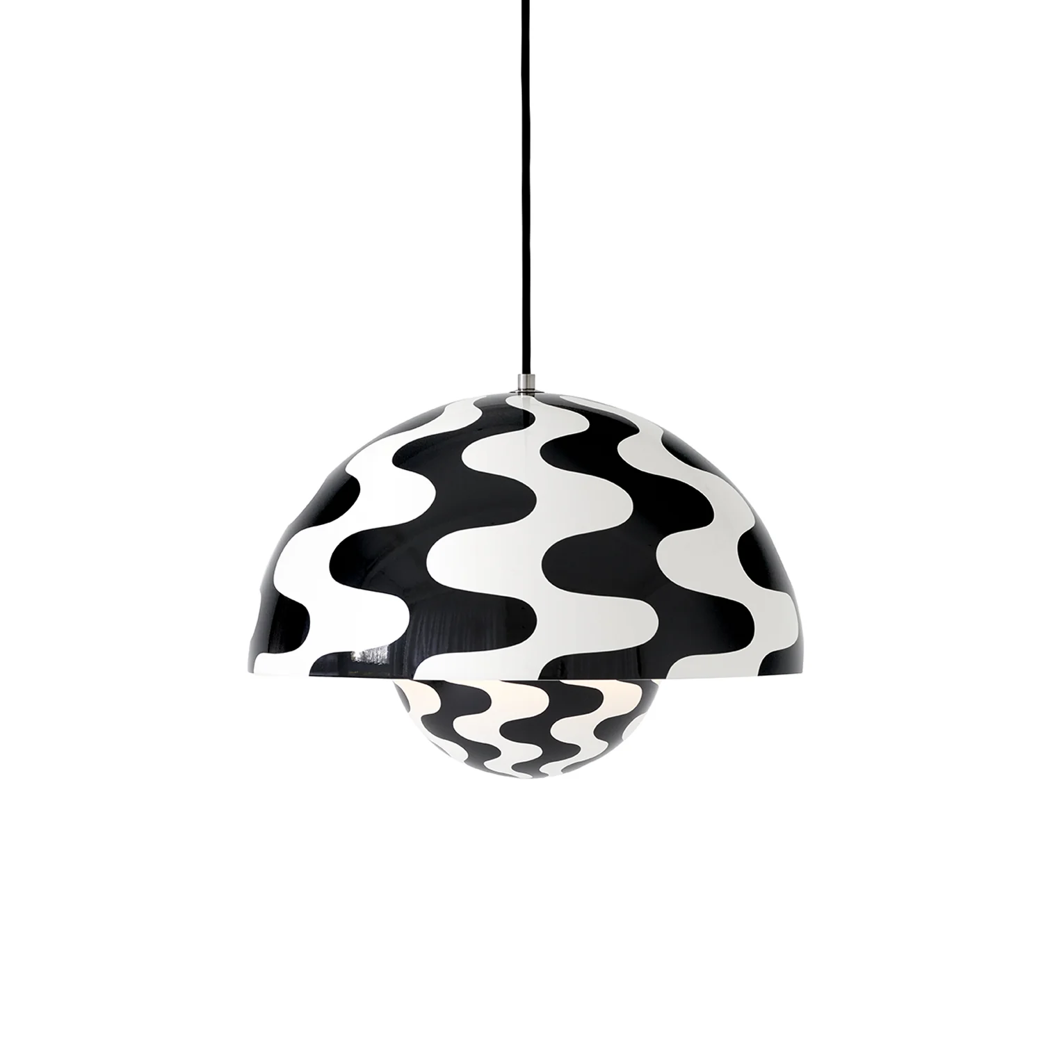 &tradition | flowerpot VP7 pendant lamp | black + white pattern 37cm - Image 3