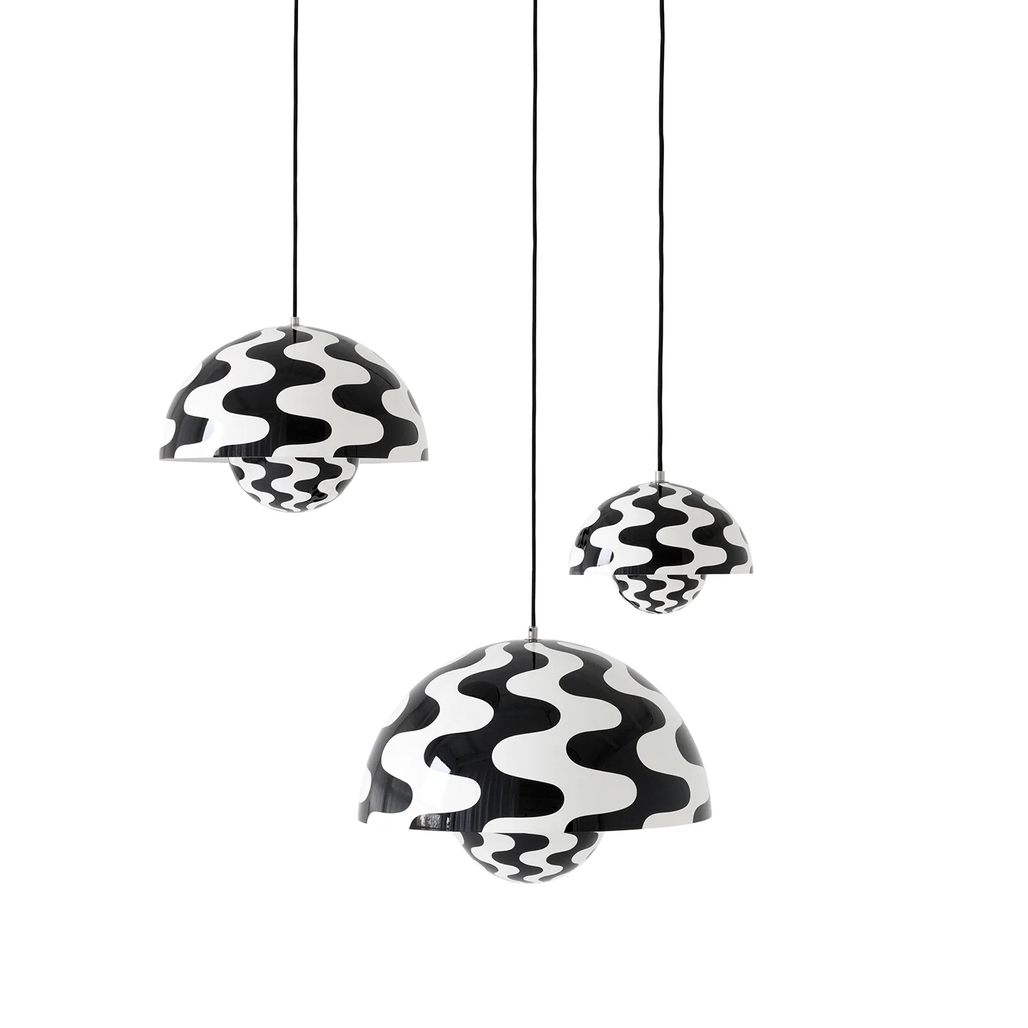 &tradition | flowerpot VP7 pendant lamp | black + white pattern 37cm - Image 5