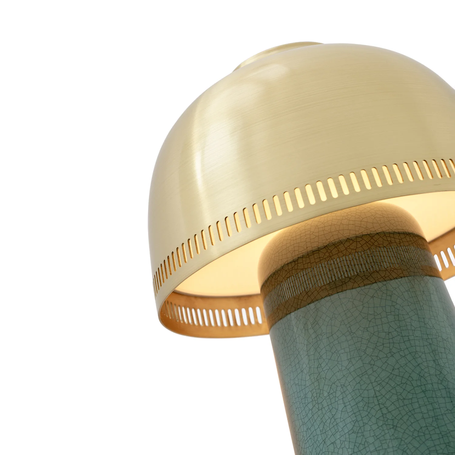 &tradition | raku portable lamp | blue green + brass - Image 3