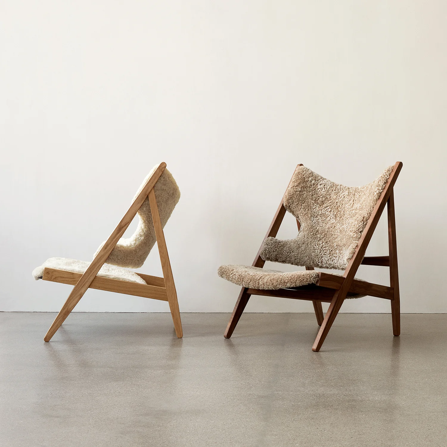 audo copenhagen (menu) | knitting lounge chair | sheepskin nature + natural oak base - Image 16