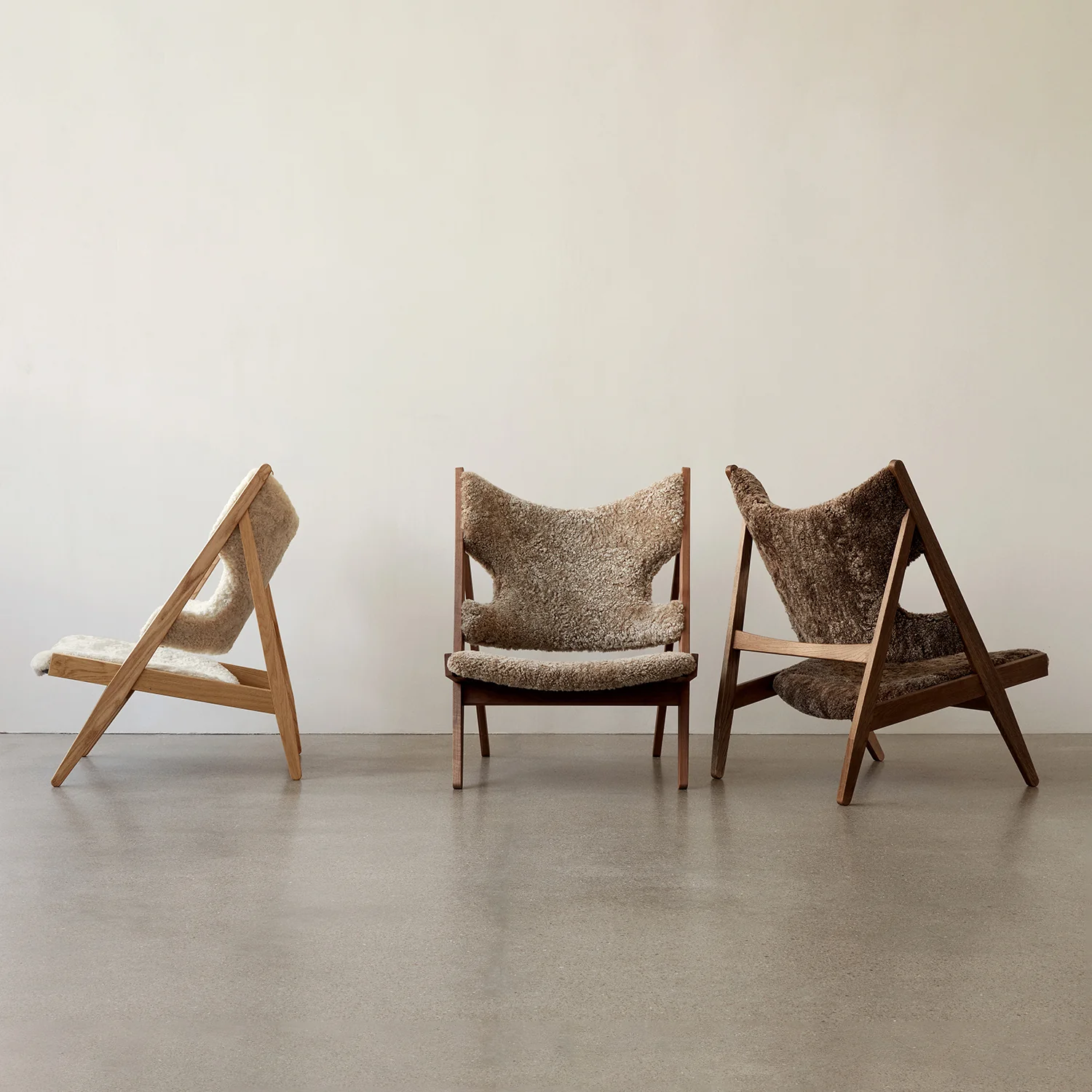 audo copenhagen (menu) | knitting lounge chair | sheepskin nature + natural oak base - Image 17