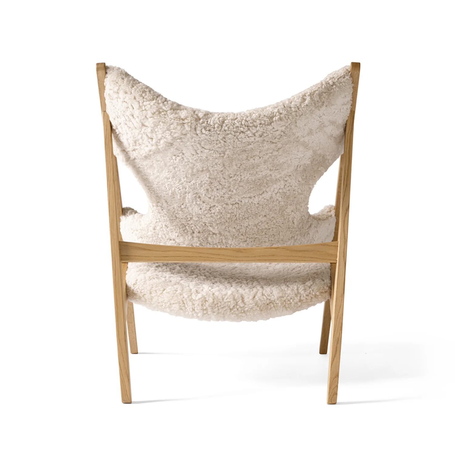 audo copenhagen (menu) | knitting lounge chair | sheepskin nature + natural oak base - Image 5