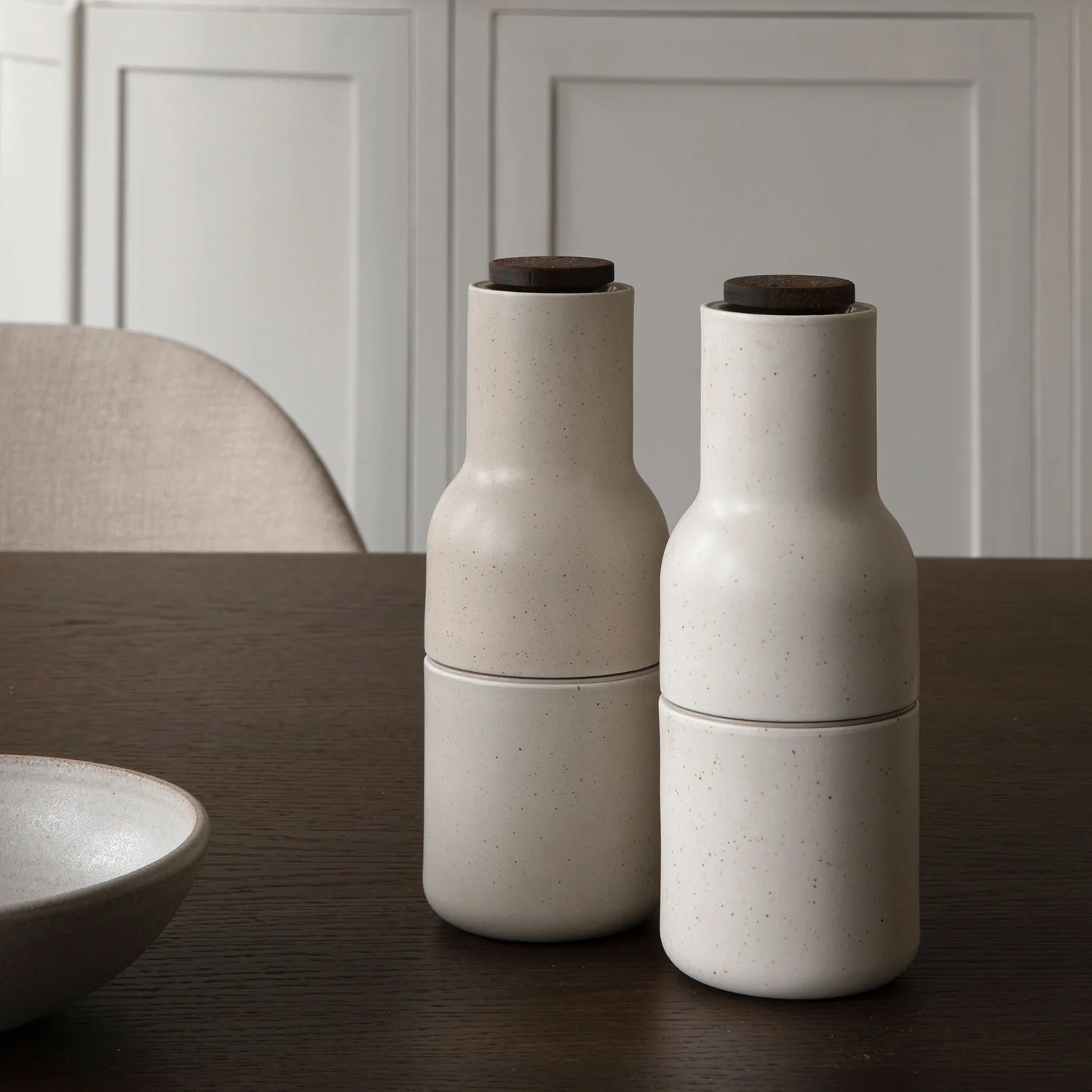 audo copenhagen (menu) | bottle grinder set | ceramic + walnut lid - Image 2