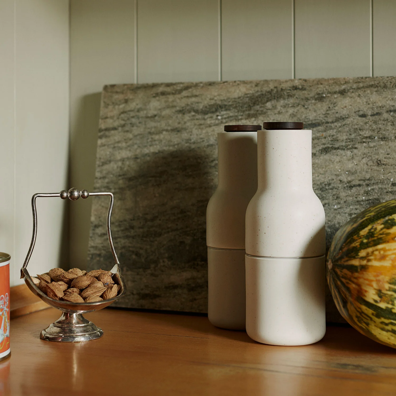 audo copenhagen (menu) | bottle grinder set | ceramic + walnut lid - Image 6