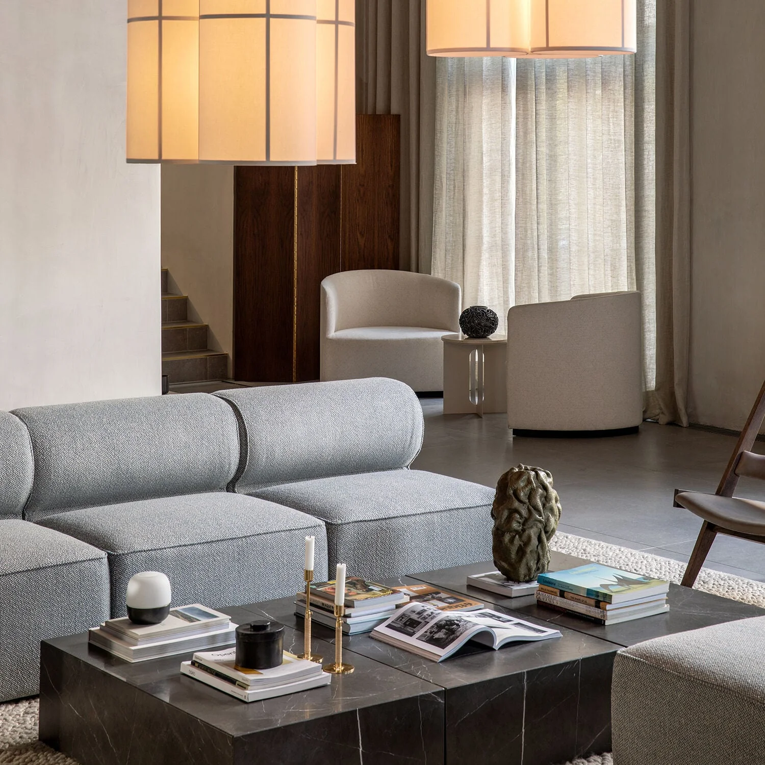 audo copenhagen (menu) | plinth low | grey kendzo marble - Image 2