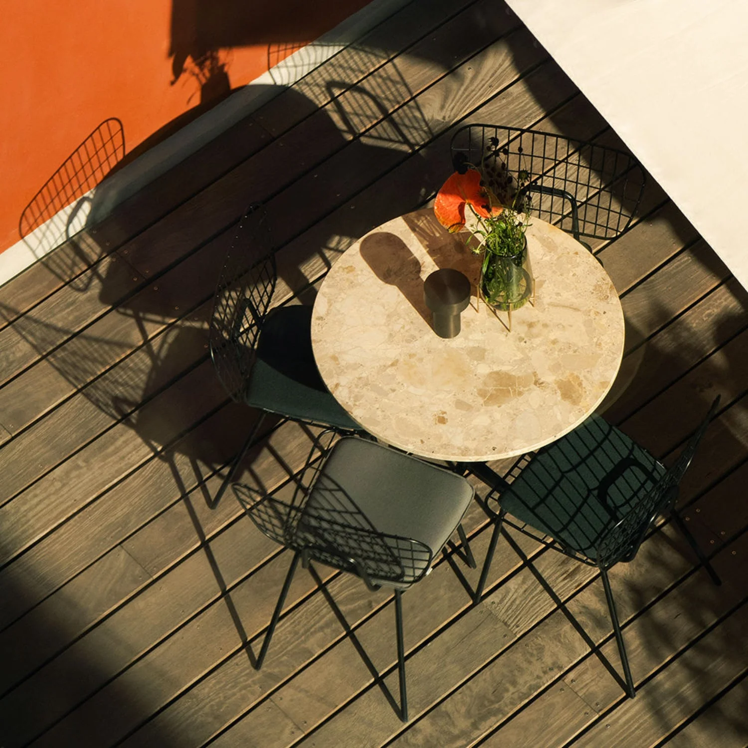 audo copenhagen (menu) | string dining chair | cushion outdoor | dark grey ~ DC - Image 3