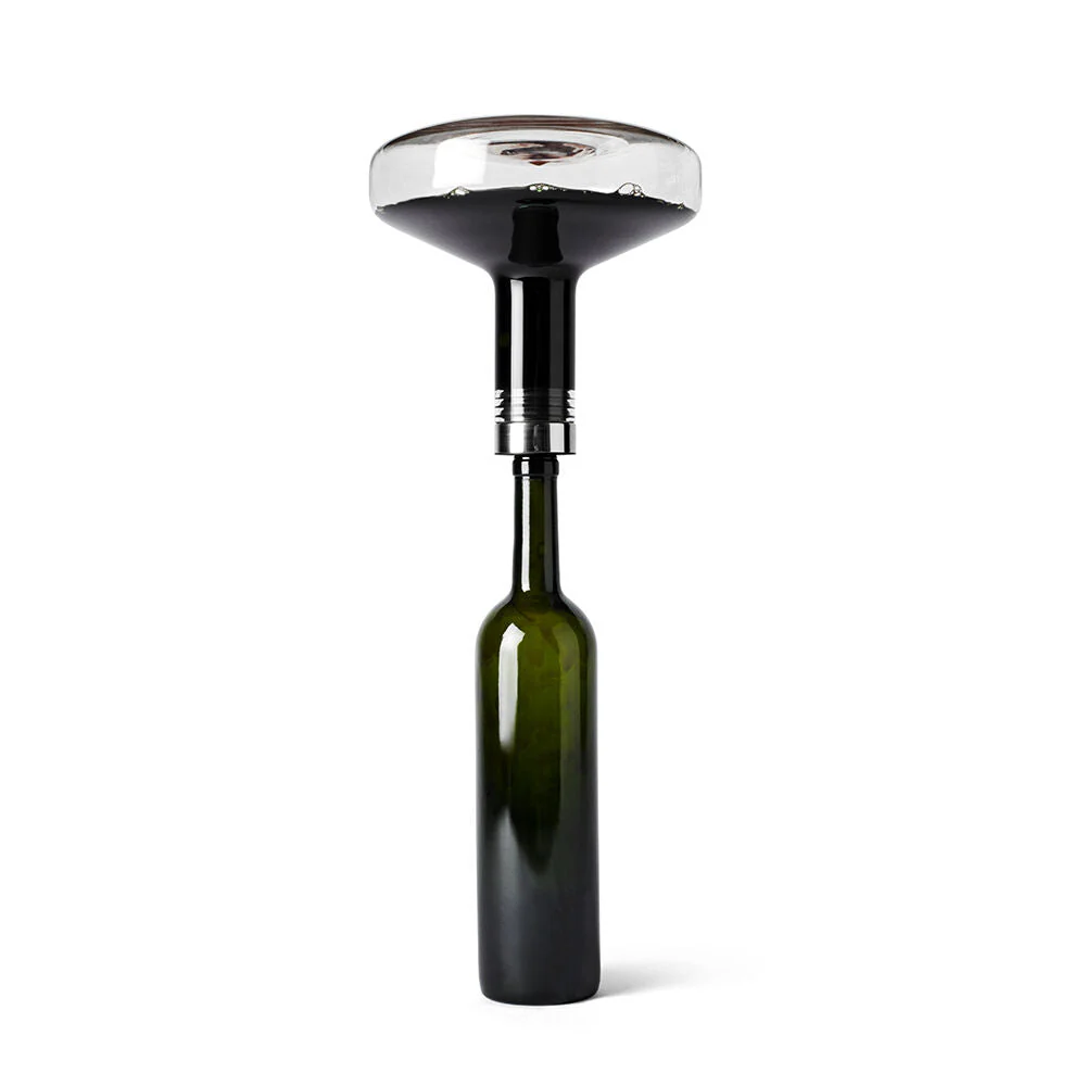 audo copenhagen (menu) | wine breather carafe deluxe | clear + steel - Image 4