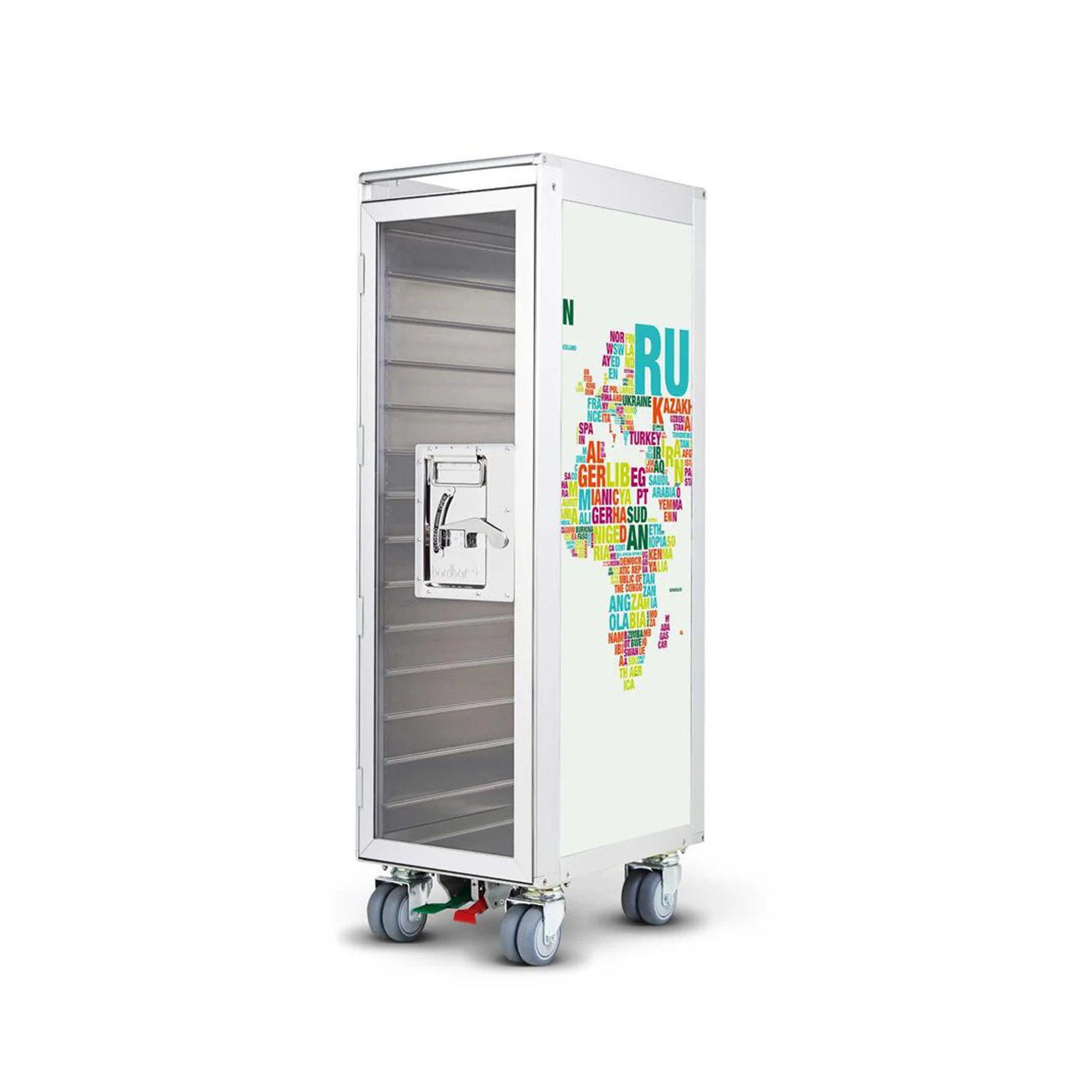 bordbar | classic trolley | OUTER TROLLEY ONLY - aluminium with transparent door - Image 16