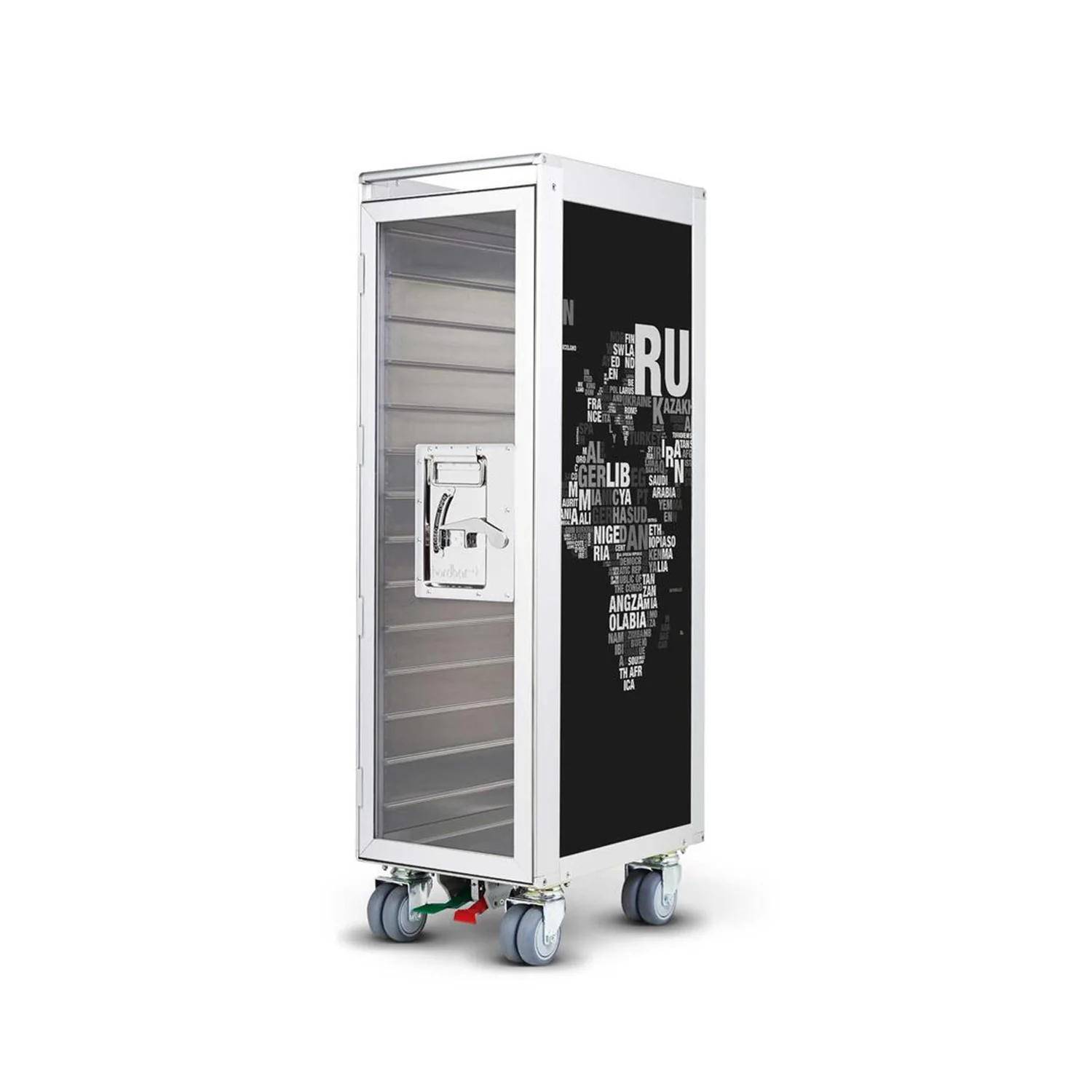 bordbar | classic trolley | OUTER TROLLEY ONLY - aluminium with transparent door - Image 17
