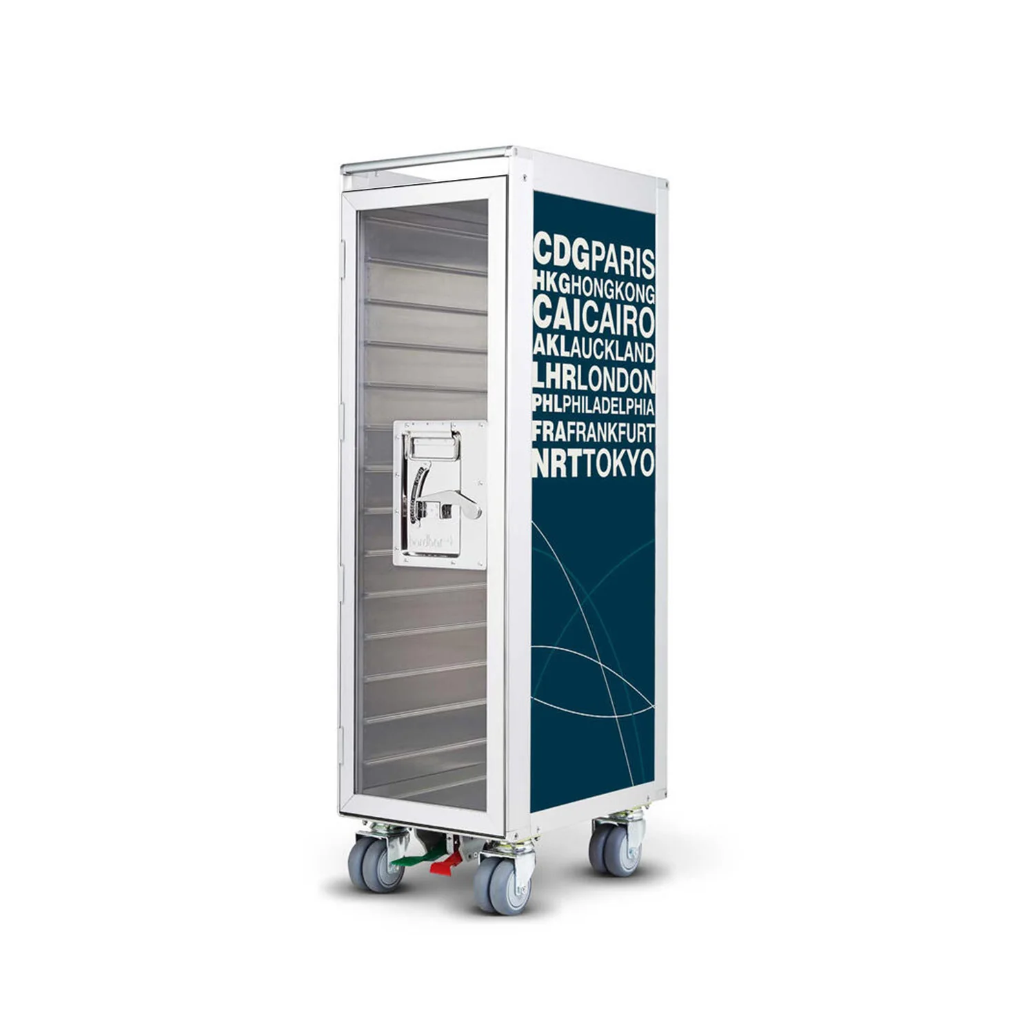 bordbar | classic trolley | OUTER TROLLEY ONLY - aluminium with transparent door - Image 2
