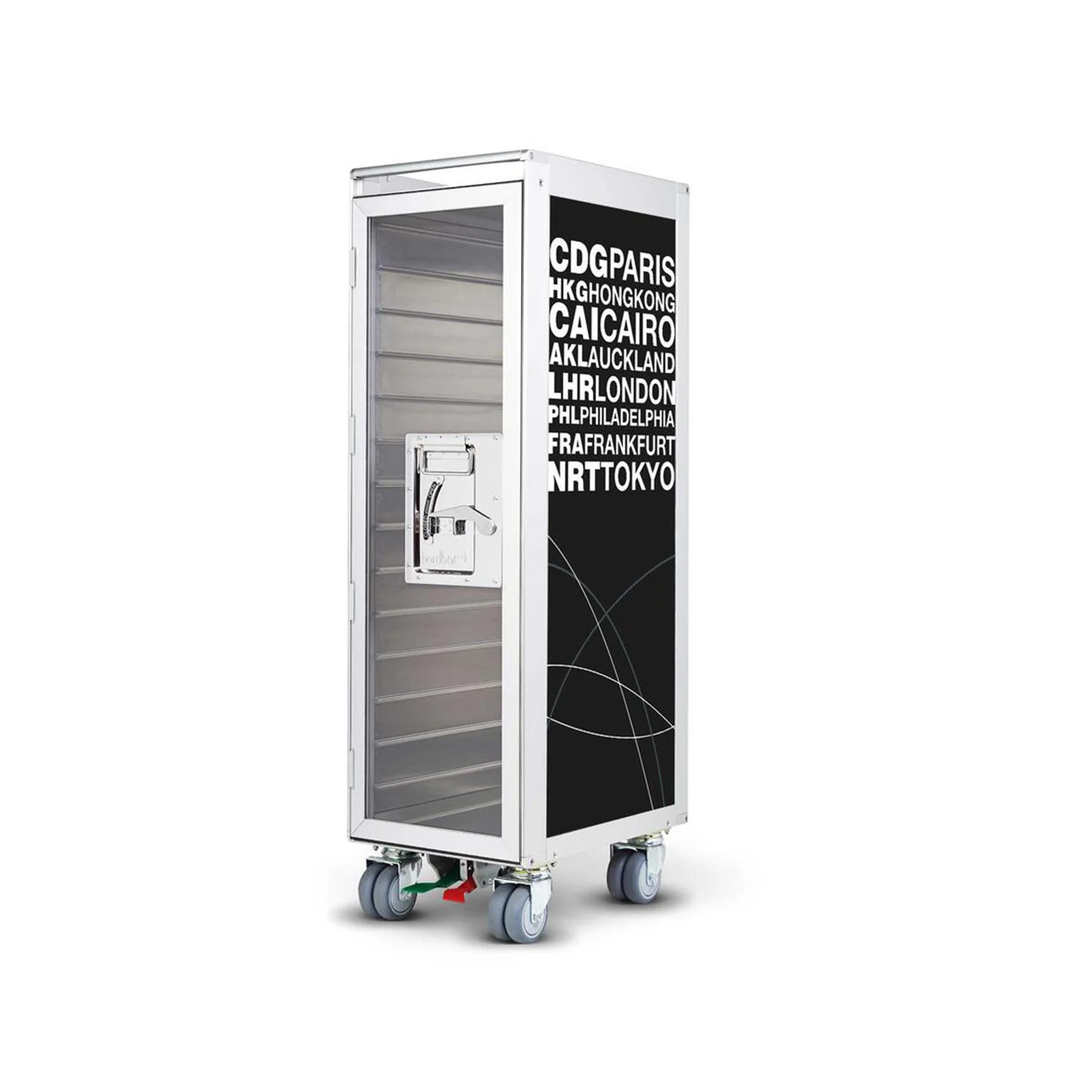 bordbar | classic trolley | OUTER TROLLEY ONLY - aluminium with transparent door - Image 3