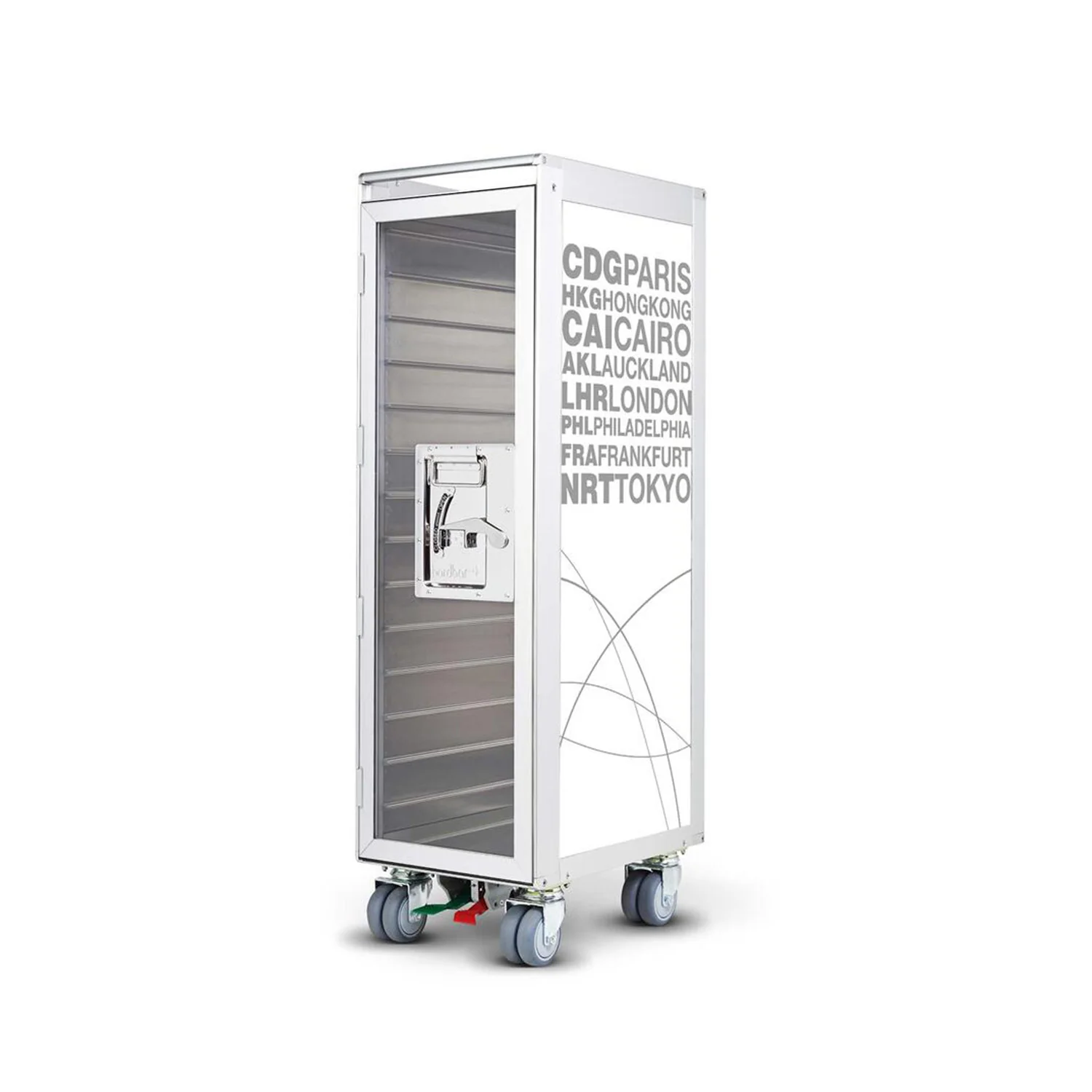 bordbar | classic trolley | OUTER TROLLEY ONLY - aluminium with transparent door - Image 4