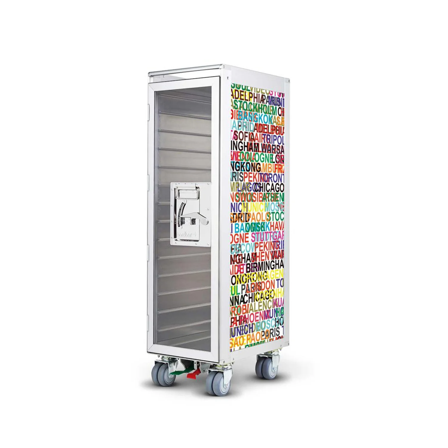 bordbar | classic trolley | OUTER TROLLEY ONLY - aluminium with transparent door - Image 5