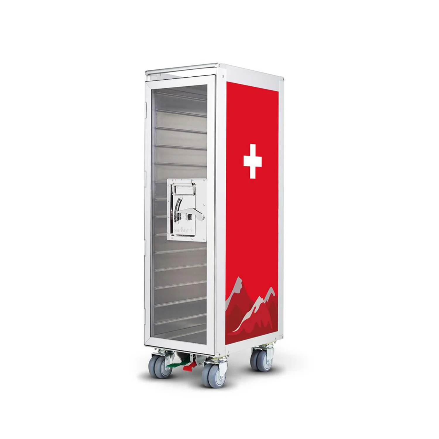 bordbar | classic trolley | OUTER TROLLEY ONLY - aluminium with transparent door - Image 6