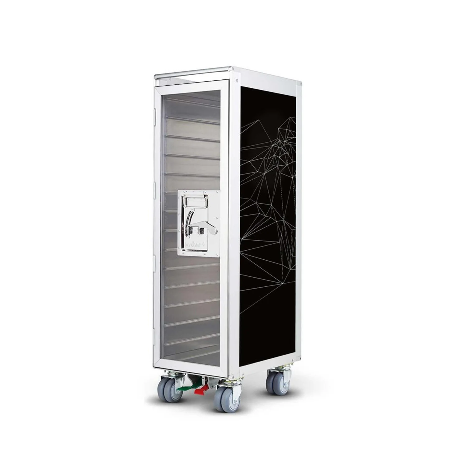 bordbar | classic trolley | OUTER TROLLEY ONLY - aluminium with transparent door - Image 8