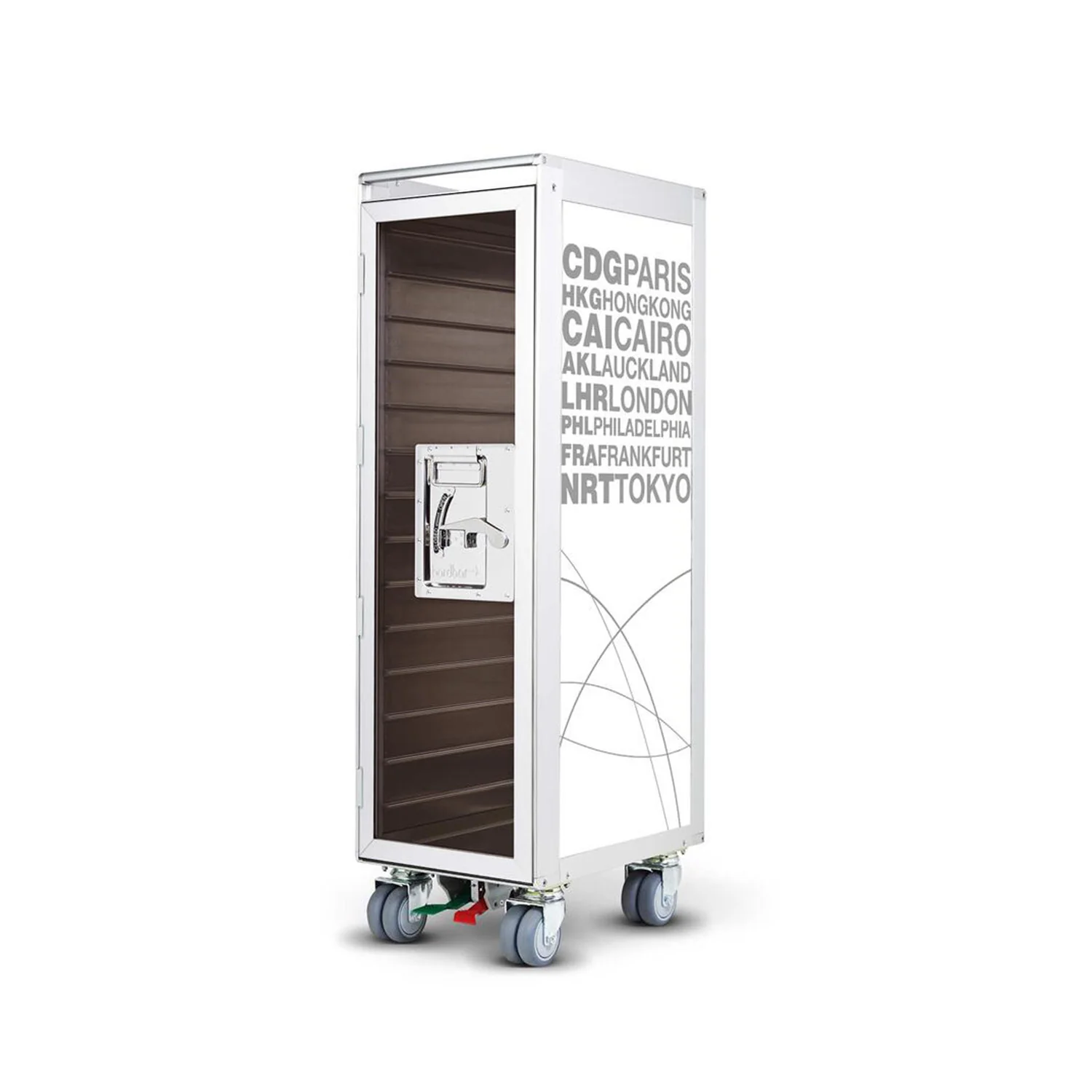 bordbar | classic trolley | OUTER TROLLEY ONLY - aluminium with transparent smoke door - Image 3