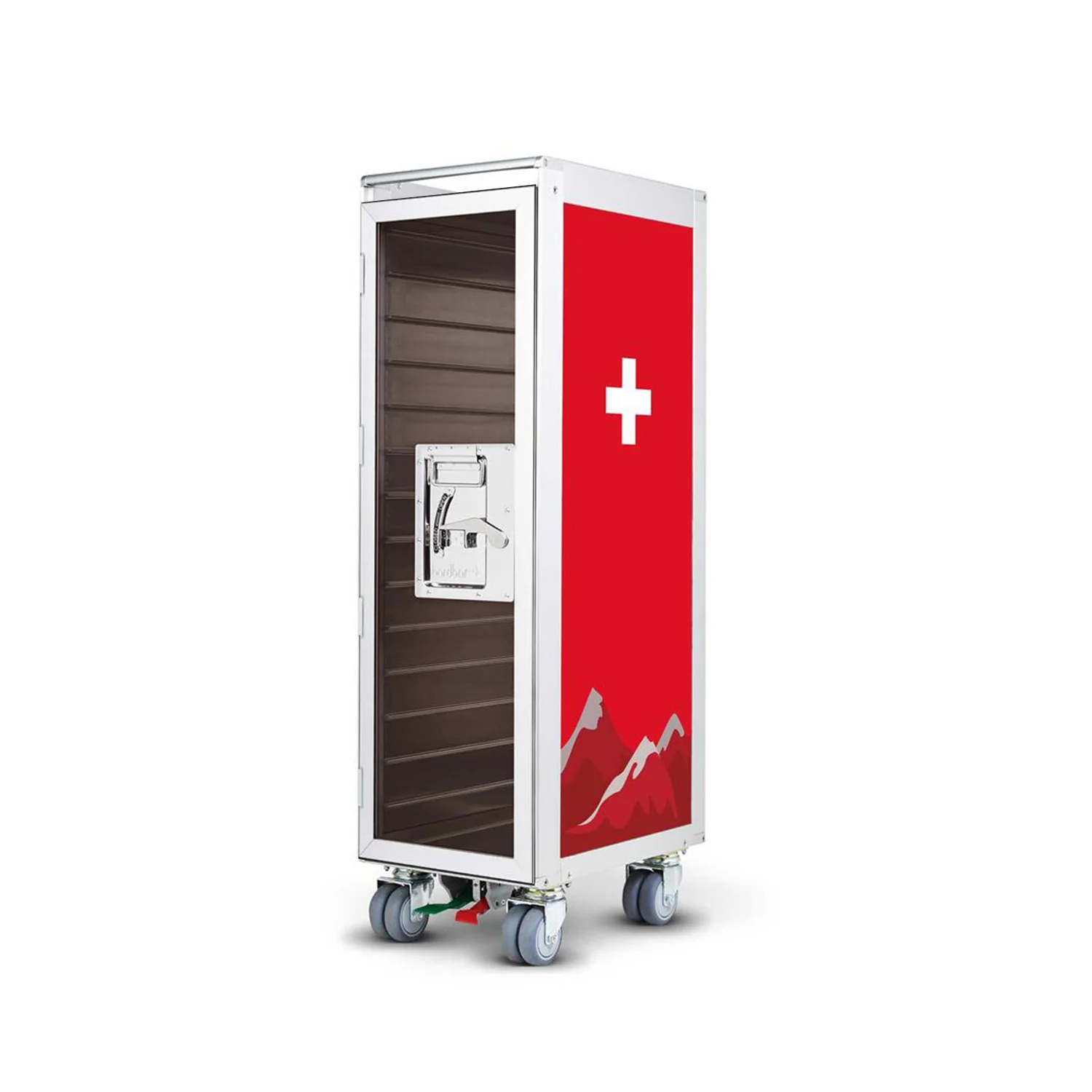 bordbar | classic trolley | OUTER TROLLEY ONLY - aluminium with transparent smoke door - Image 5