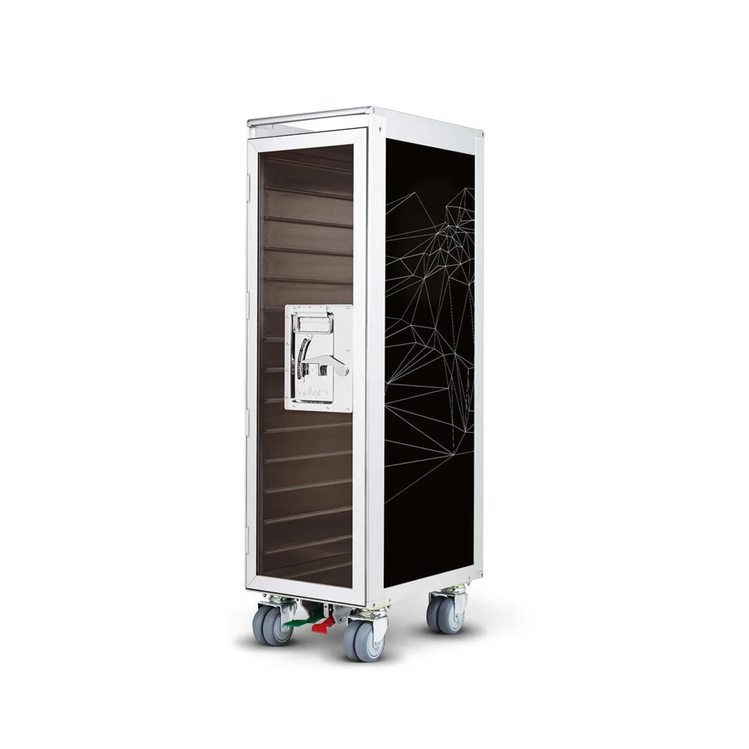 bordbar | classic trolley | OUTER TROLLEY ONLY - aluminium with transparent smoke door - Image 7