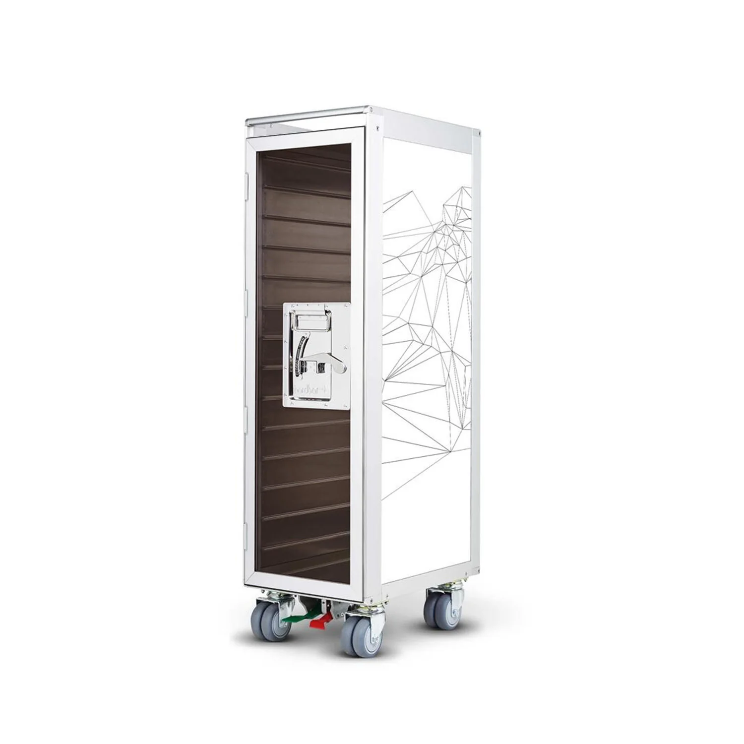 bordbar | classic trolley | OUTER TROLLEY ONLY - aluminium with transparent smoke door - Image 8