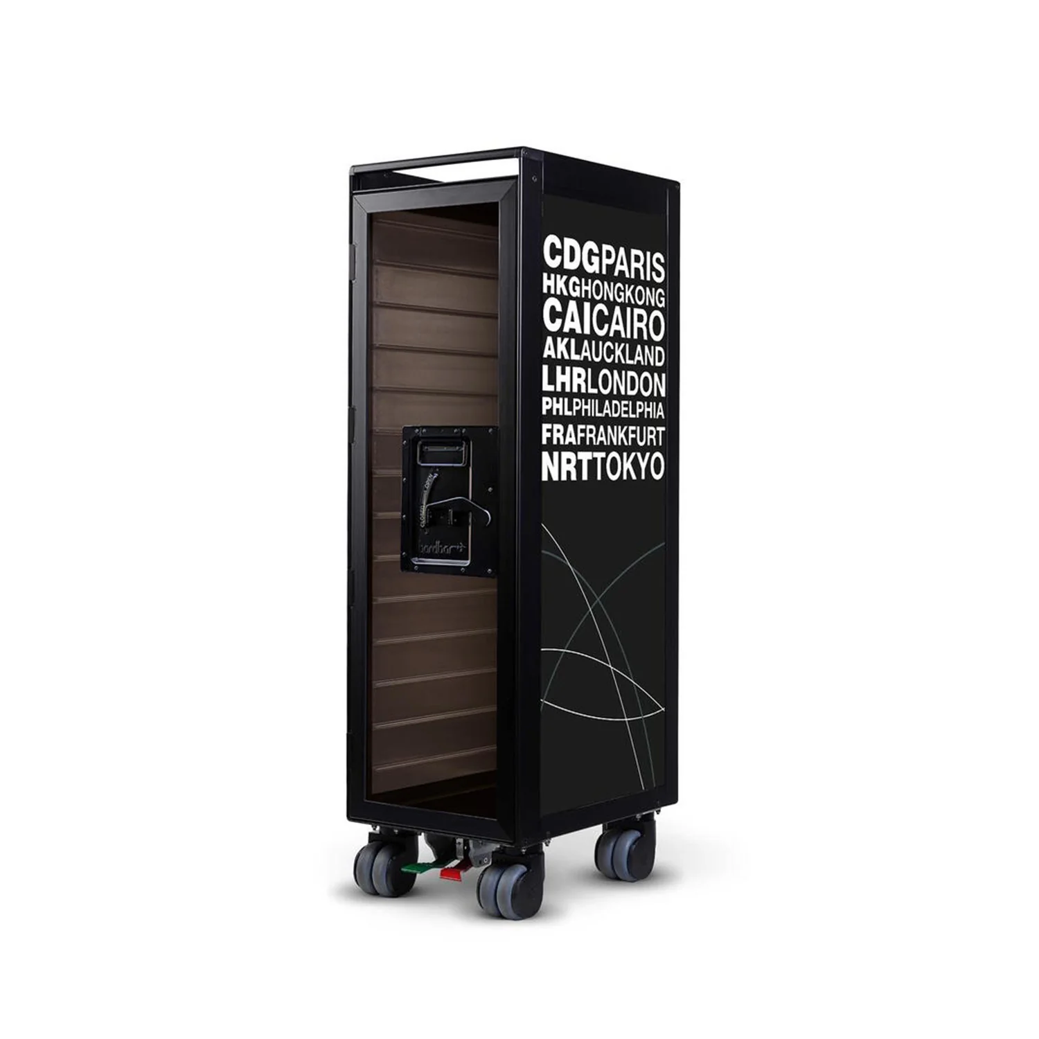 bordbar | classic trolley | OUTER TROLLEY ONLY - black with transparent smoke door - Image 2