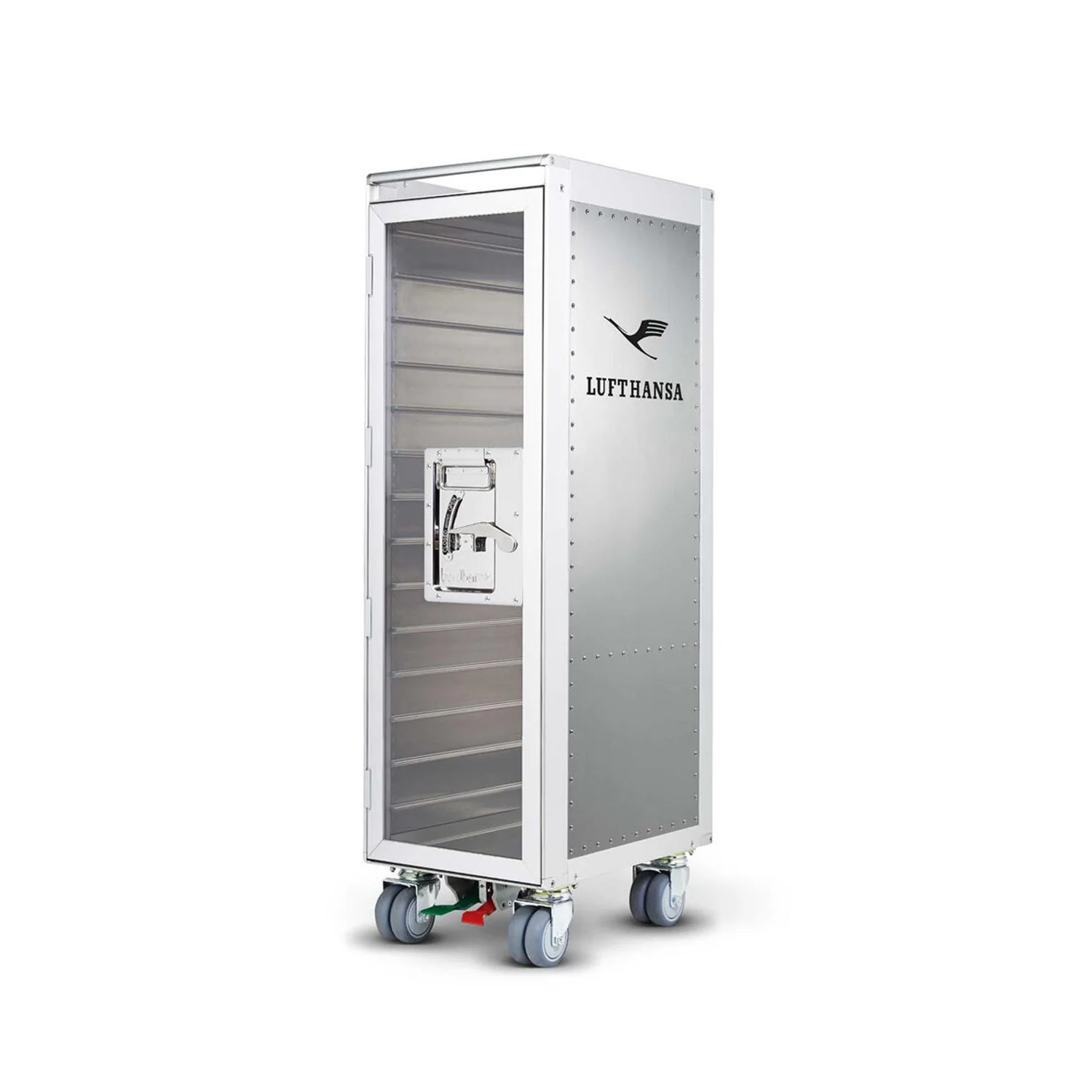 bordbar | rivet rocker trolley | OUTER TROLLEY ONLY - aluminium with transparent - Image 2