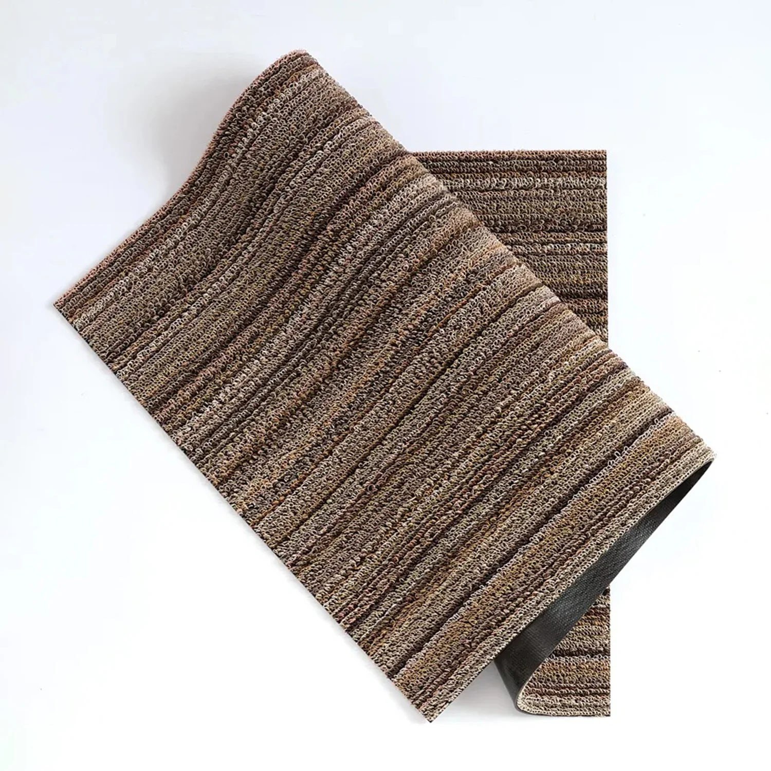 chilewich | shag doormat 46x71cm (18x28") | skinny stripe mushroom - Image 4