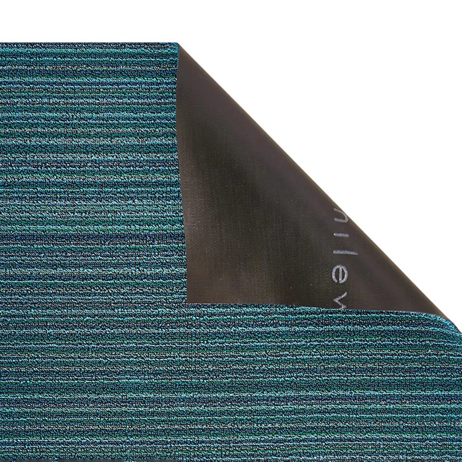 chilewich | shag doormat 46x71cm (18x28") | skinny stripe turquoise - Image 3