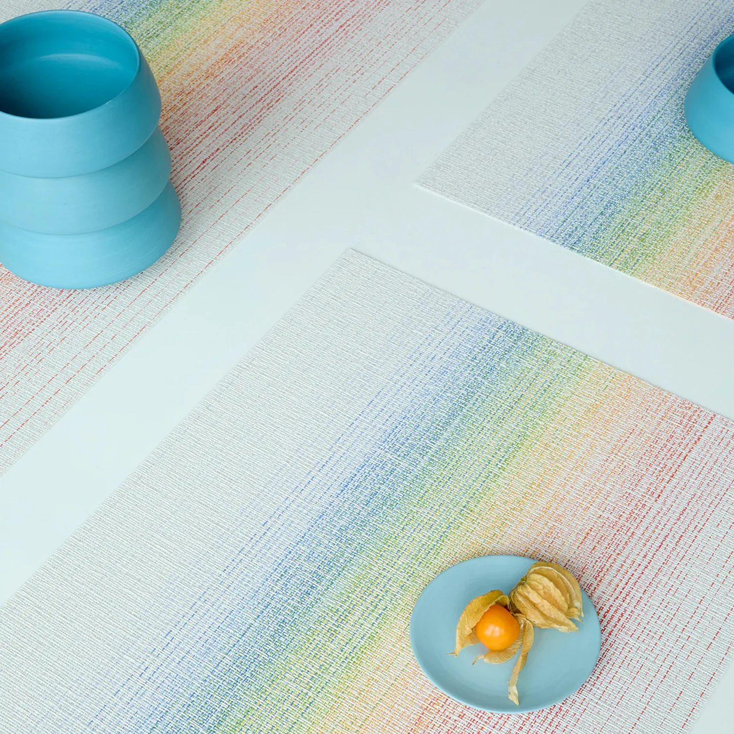 chilewich | placemat rectangle | ombre rainbow - Image 2
