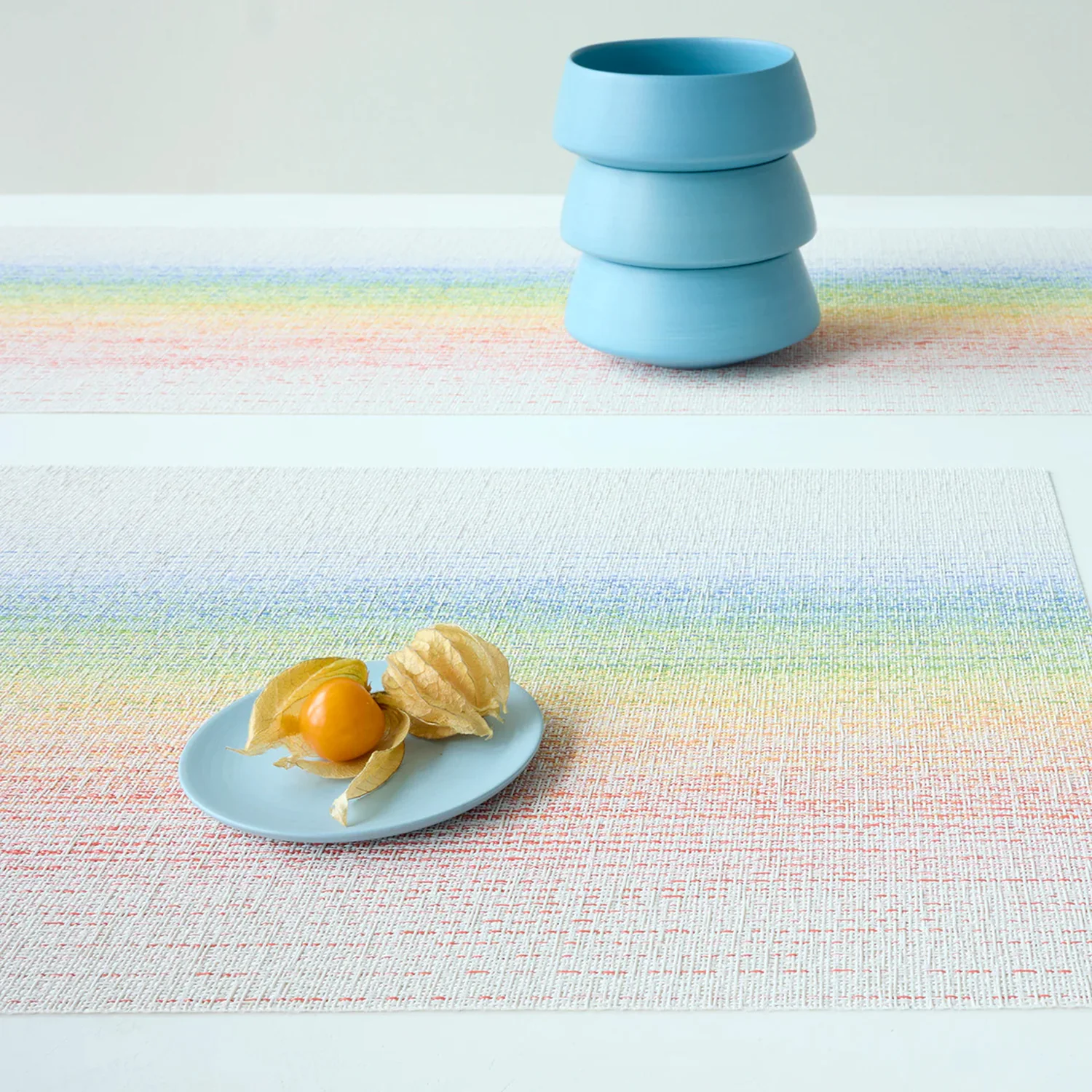chilewich | placemat rectangle | ombre rainbow - Image 3