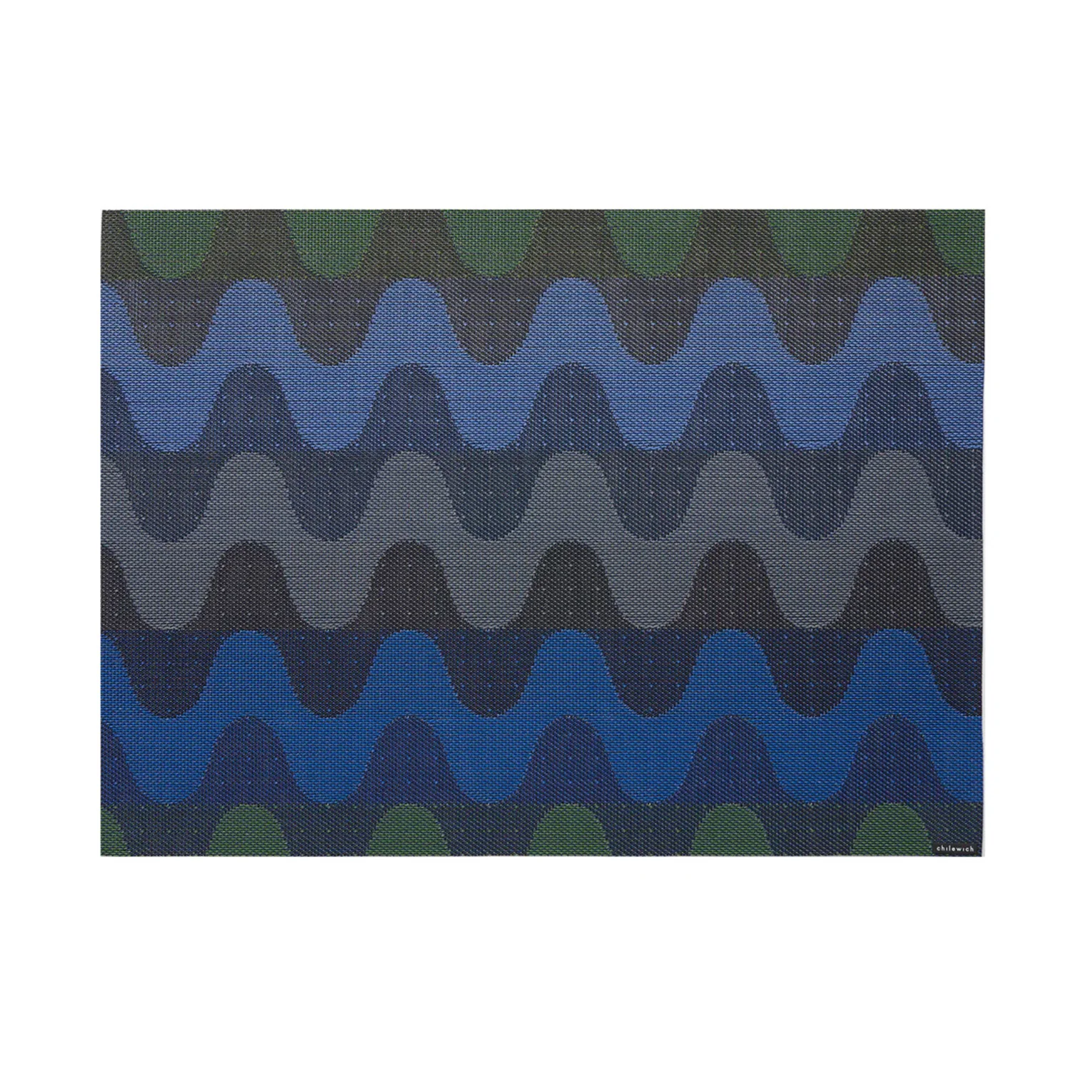 chilewich | placemat rectangle | wiggle deep sea - Image 2