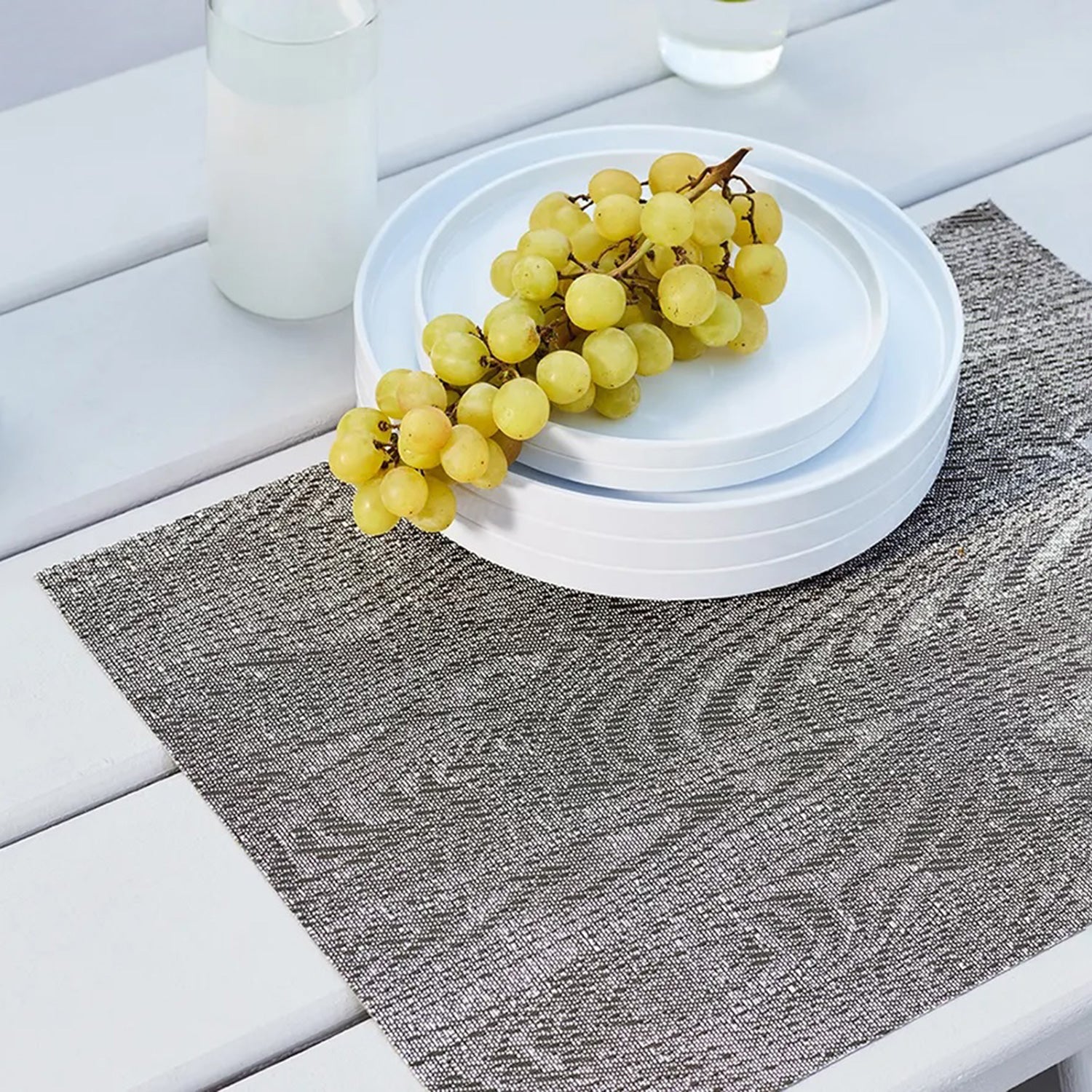 chilewich | placemat rectangle | woodgrain umber - Image 2