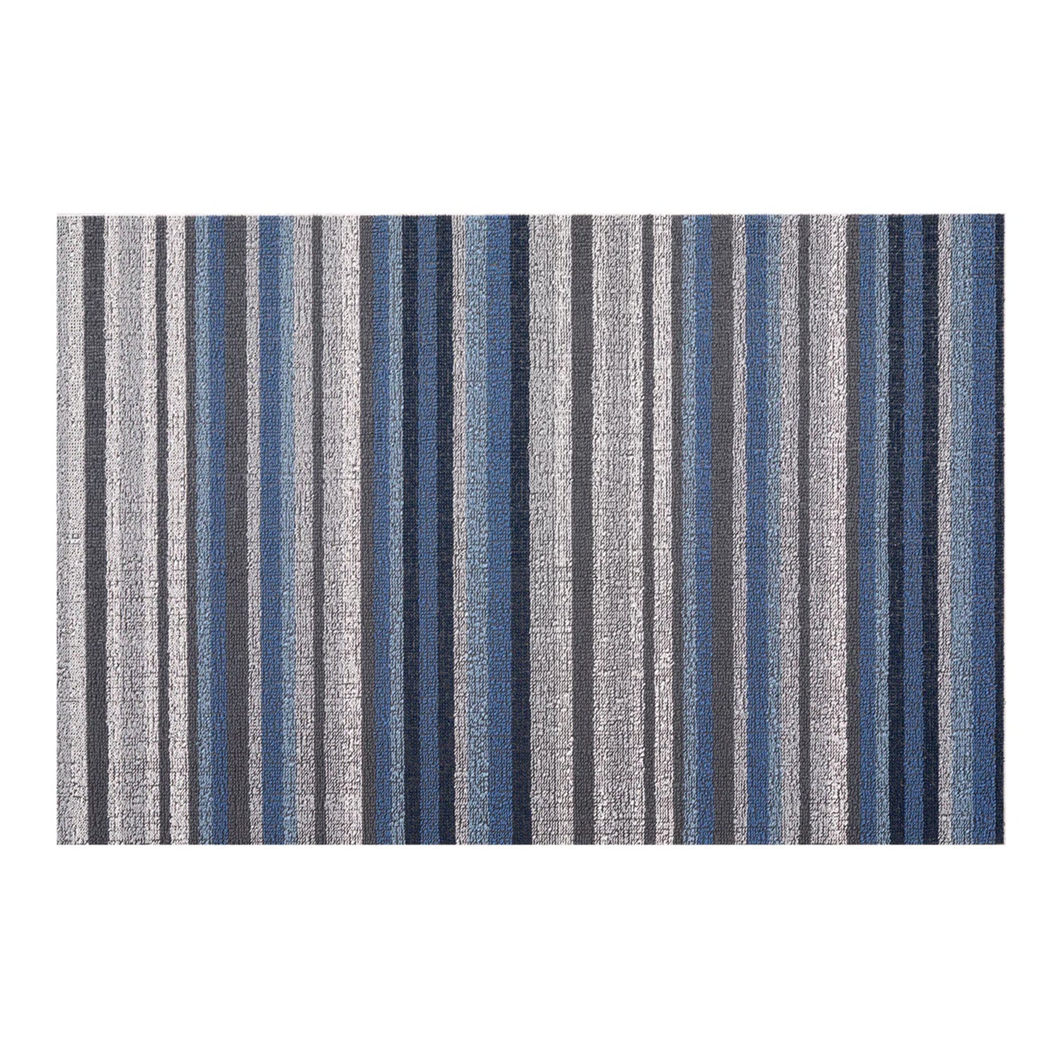 chilewich | shag utility doormat 61x91cm (24x36") | horizon stripe deep sea - Image 3