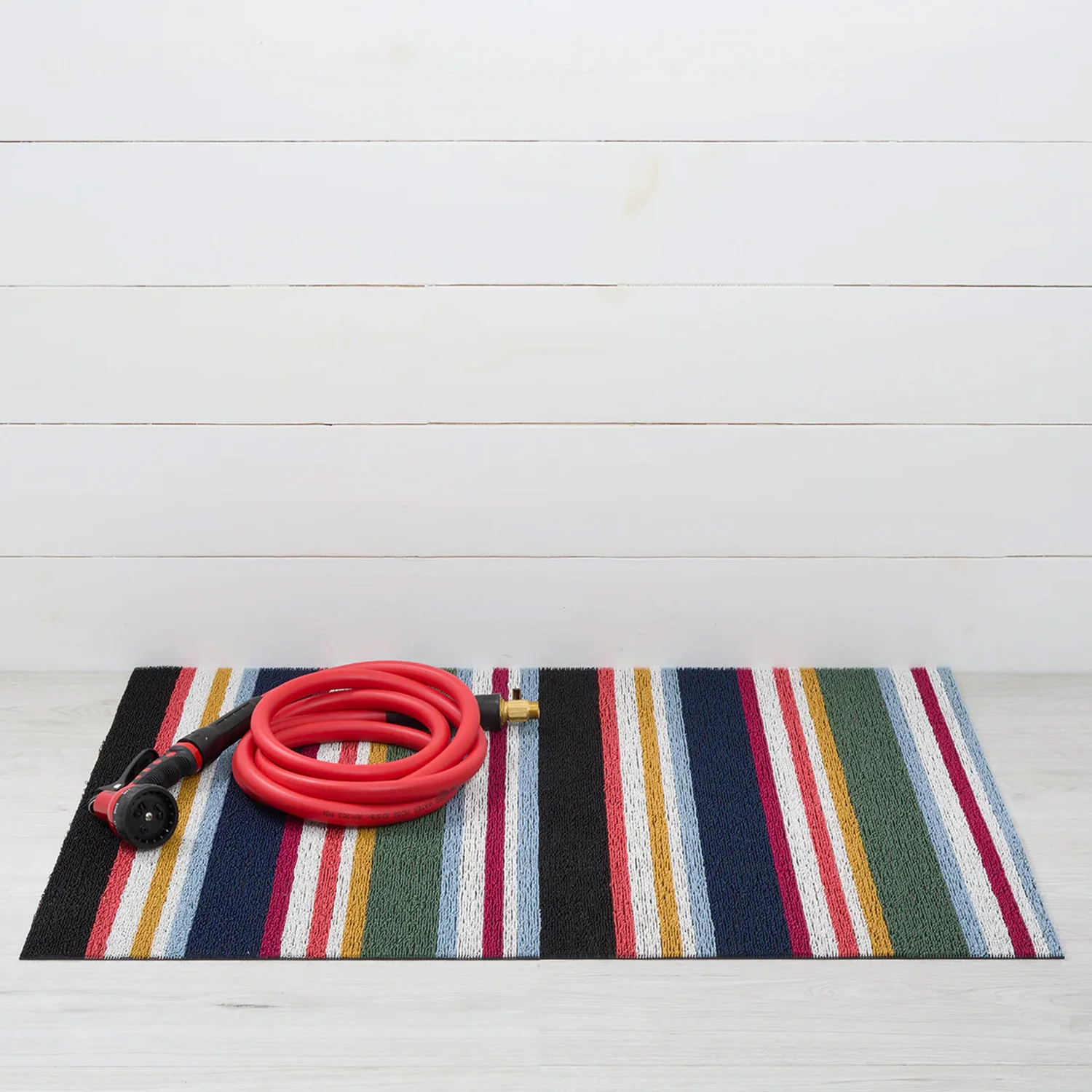 chilewich | shag utility doormat 61x91cm (24x36") | shuffle stripe petunia - Image 2