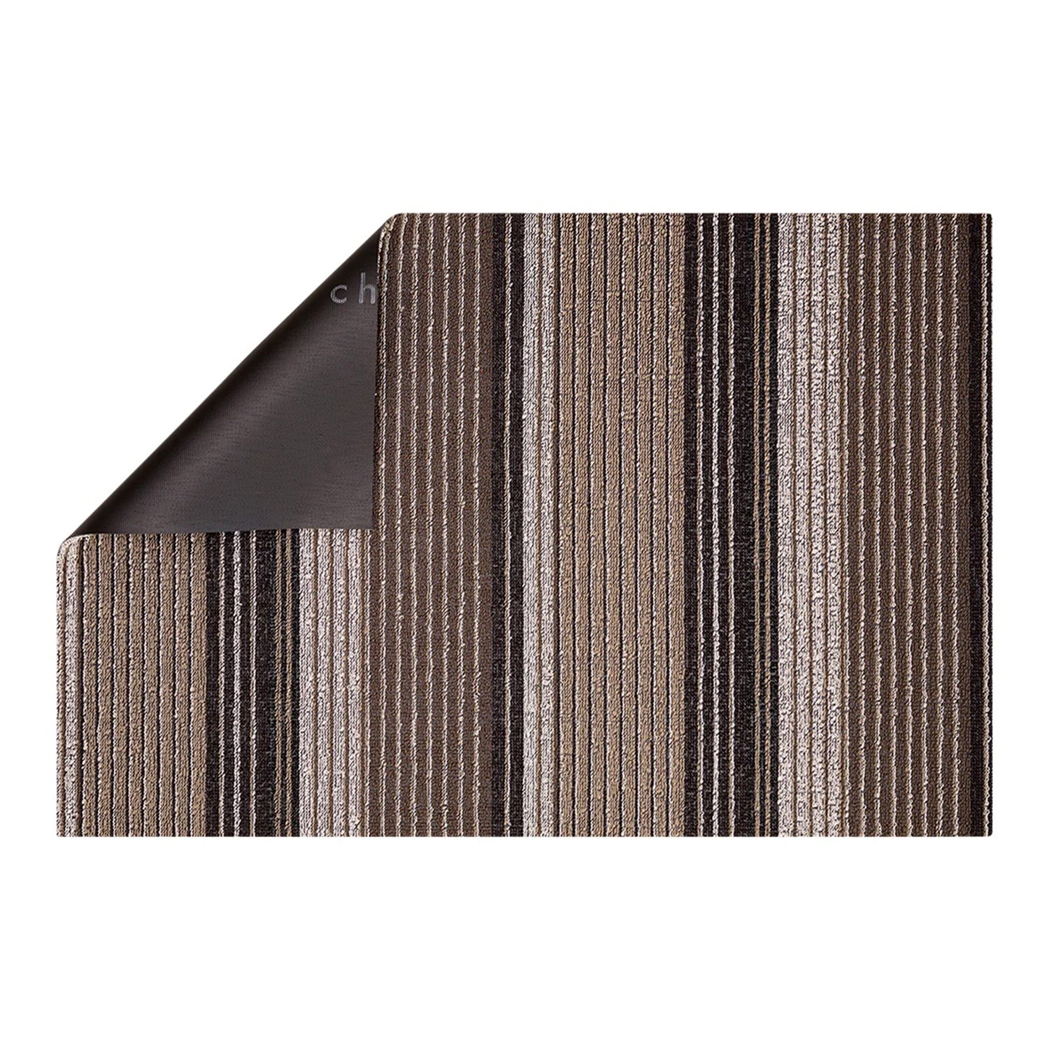 chilewich | shag utility doormat 61x91cm (24x36") | pleat stripe oyster
