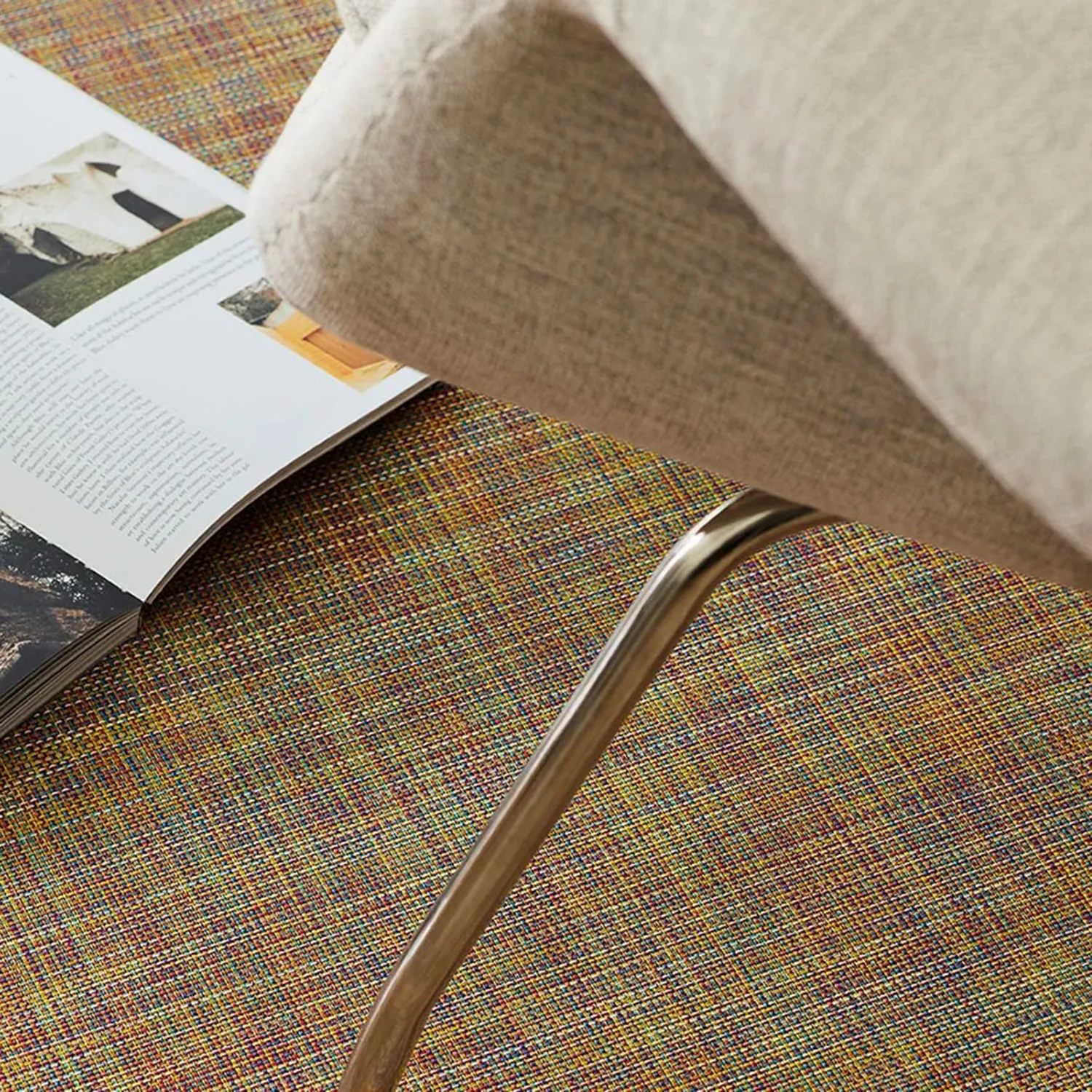 chilewich | woven floormat 89x122cm (35x48") | mini basketweave confetti - Image 5