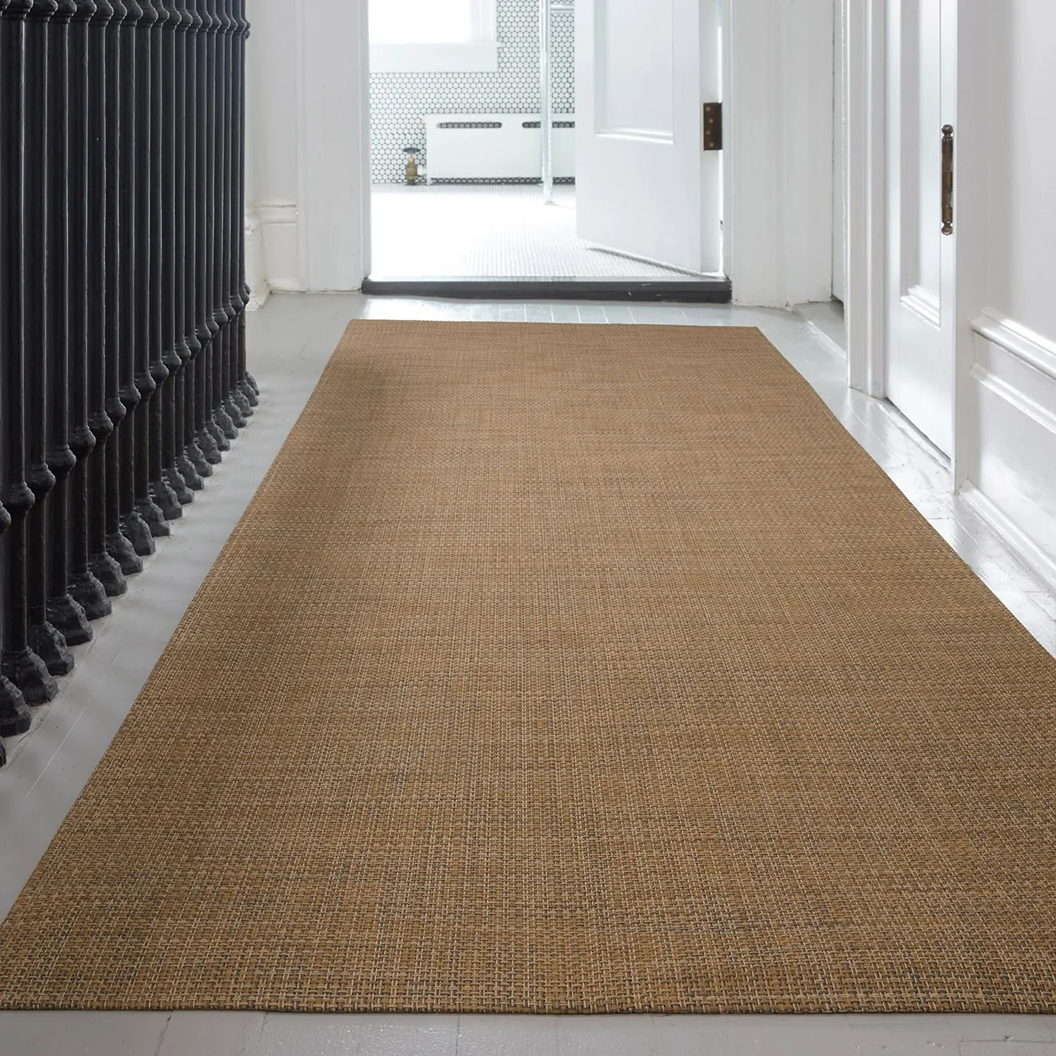 chilewich | woven floor runner 66x183cm (26x72") | basketweave teak - Image 2