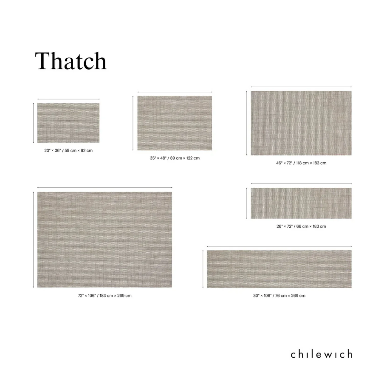chilewich | woven floormat 59x92cm (23x36") | thatch pebble - Image 3