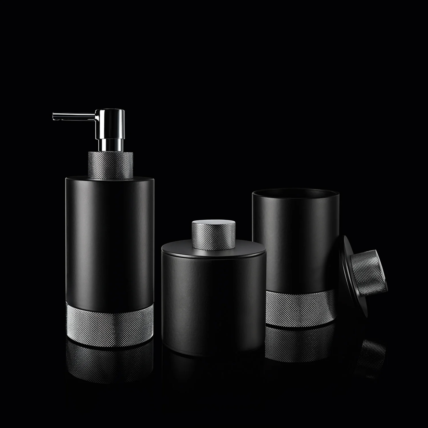 decor walther | CLUB series | soap dispenser | matte black + chrome - Image 2