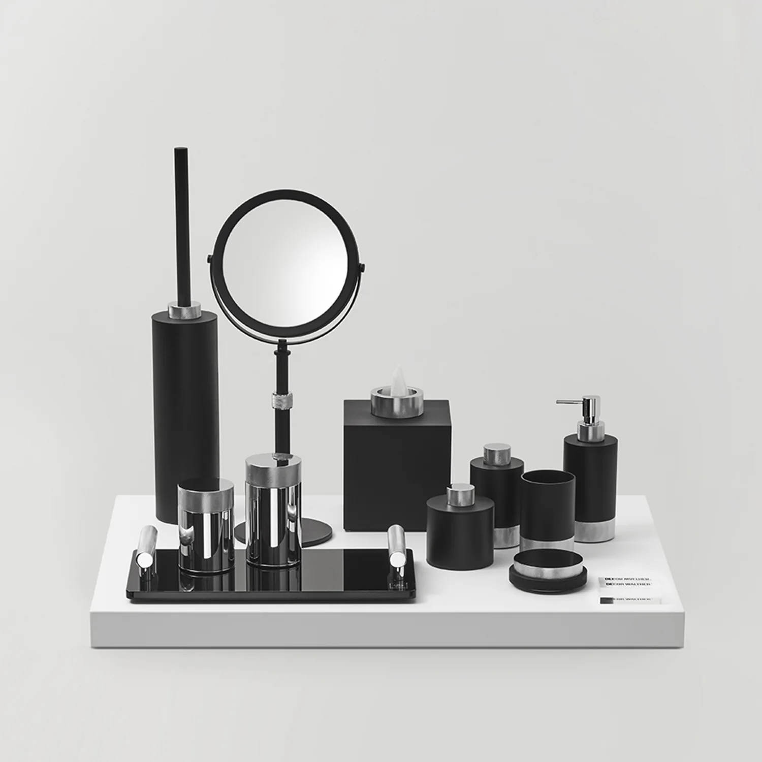 decor walther | CLUB series | toilet brush set | matte black + chrome - Image 3