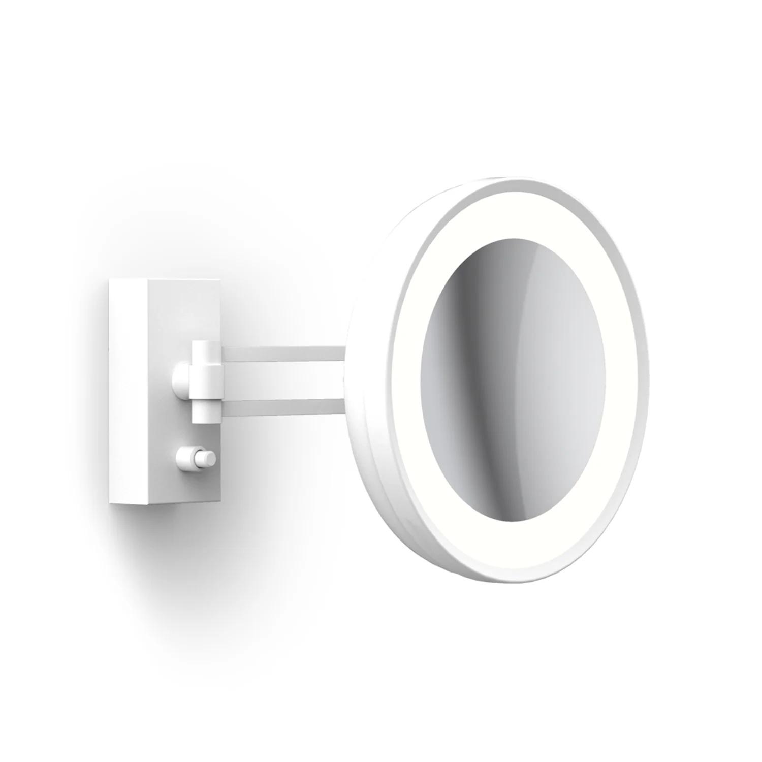 decor walther | CORNER series | illuminated wall mirror with 7x magnification | matte white - SO