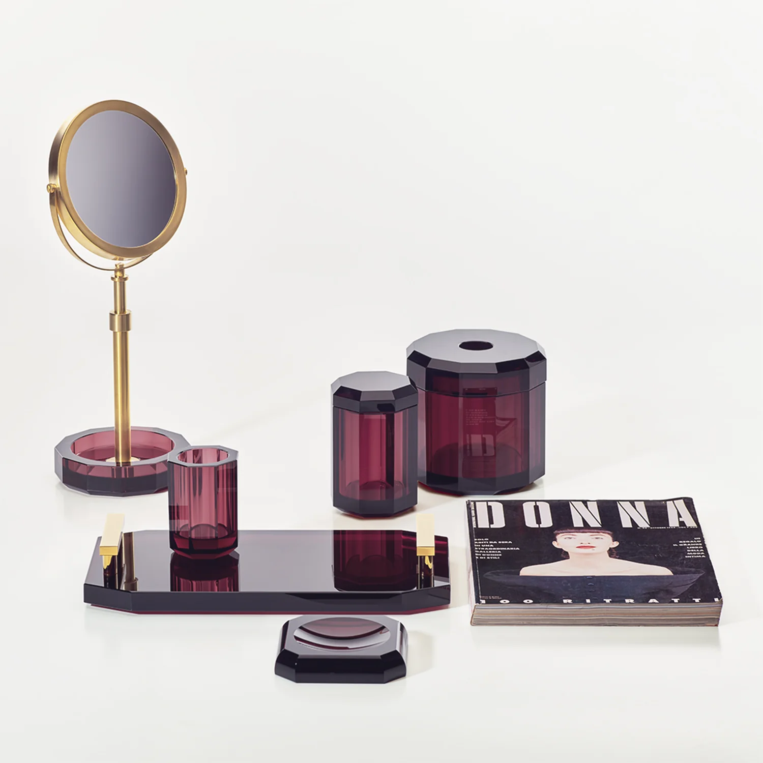 decor walther | KRISTALL collection | crystal tumbler | rich burgundy - Image 3