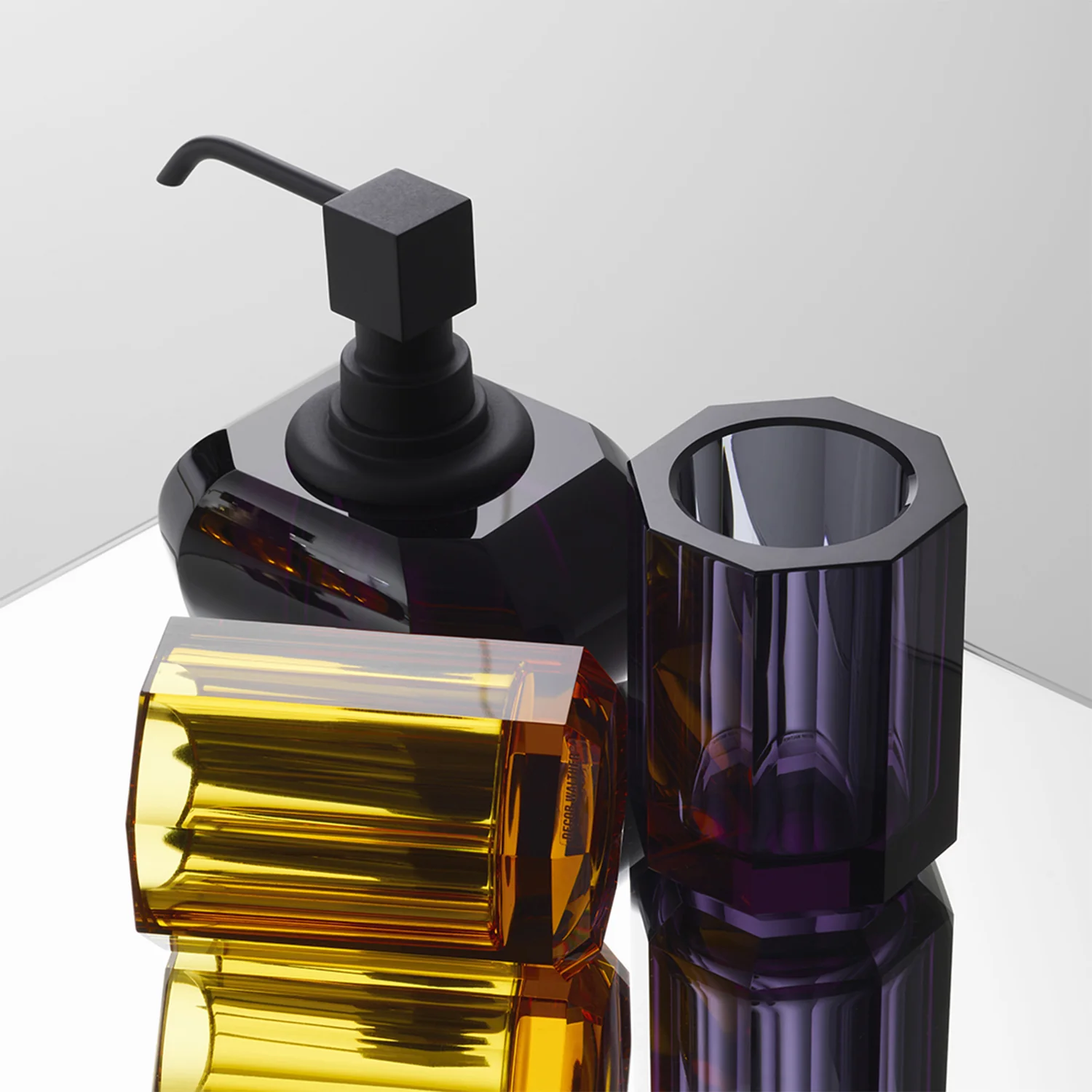 decor walther | KRISTALL collection | soap dispenser | anthracite + black matt - Image 3