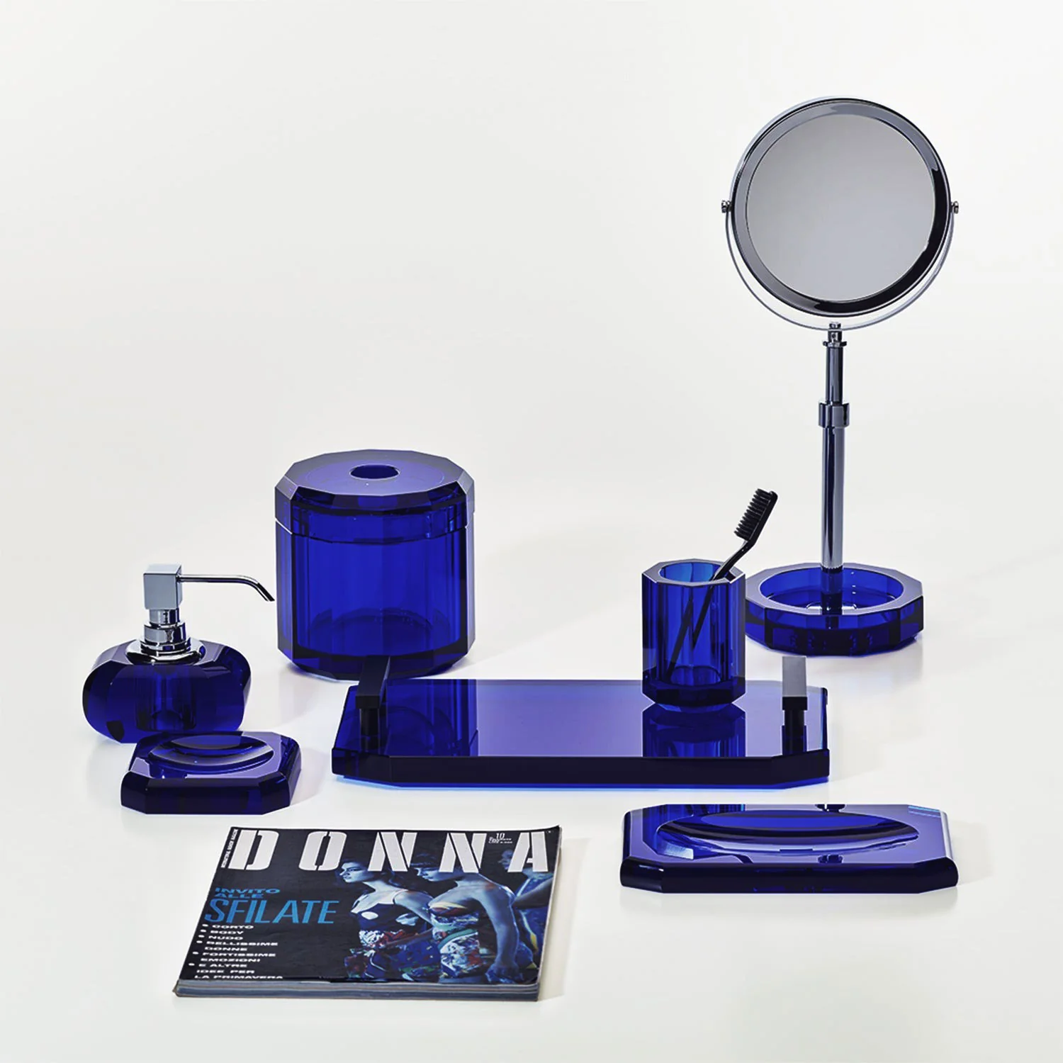 decor walther | KRISTALL collection | soap dispenser | capri blue + chrome - Image 3