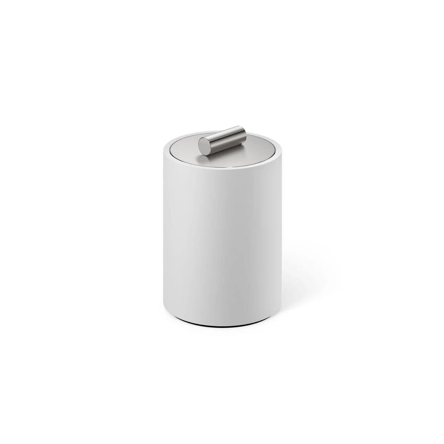 decor walther | STONE series | multi purpose box with lid | white small | matt stainless steel
