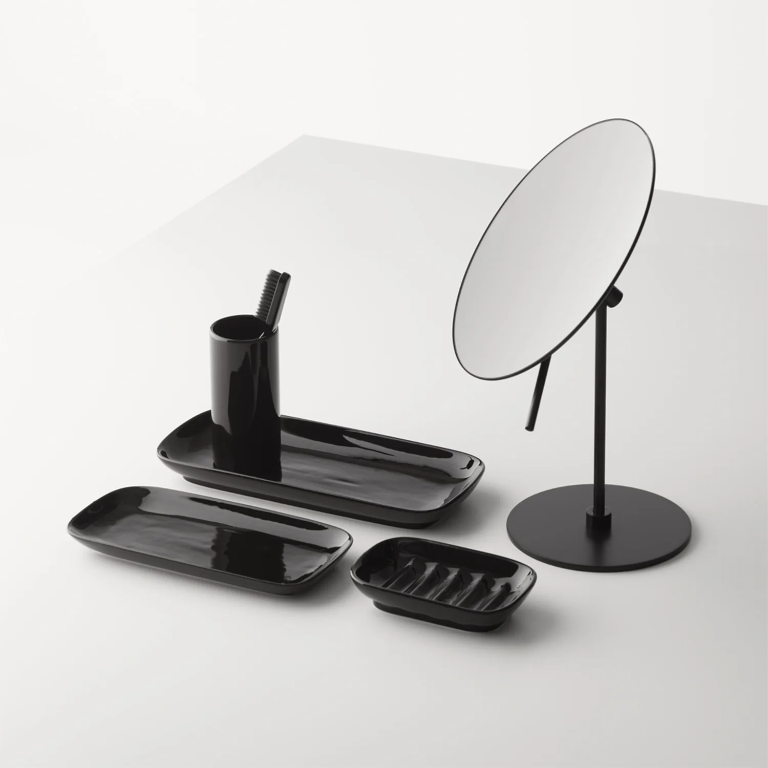 decor walther | BASIC series | cosmetic mirror with swivel | matte black - Image 2