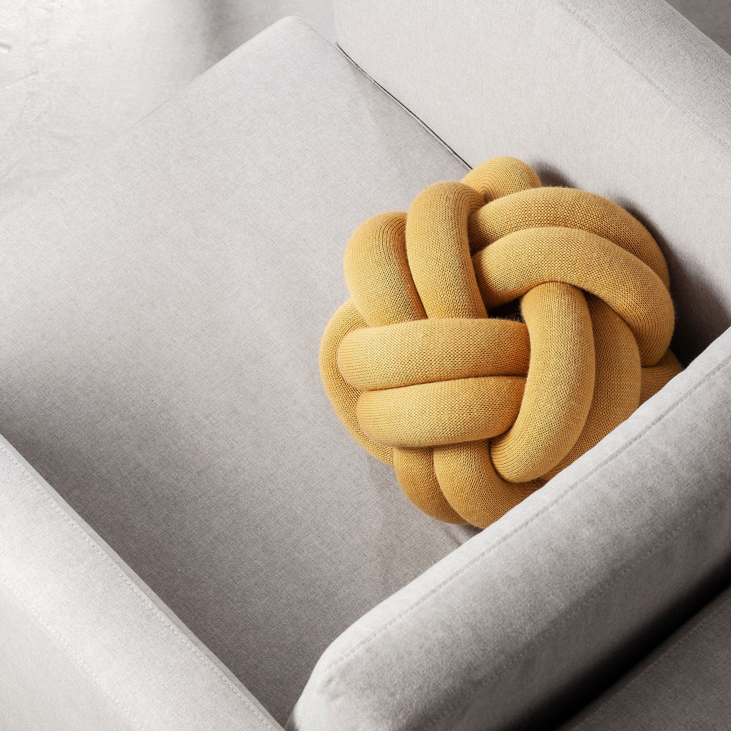 design house stockholm | knot cushion | yellow - Image 2
