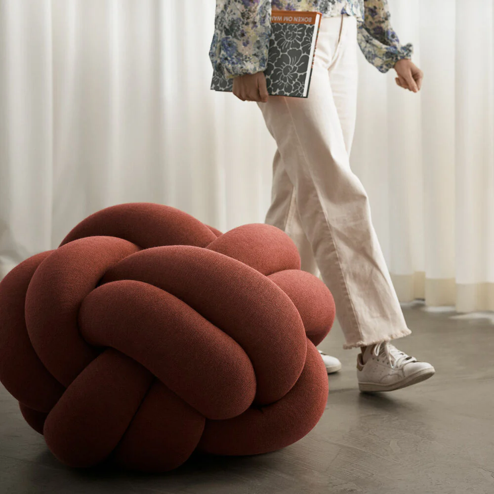 design house stockholm | knot seat cushion XL | ochre - Image 2