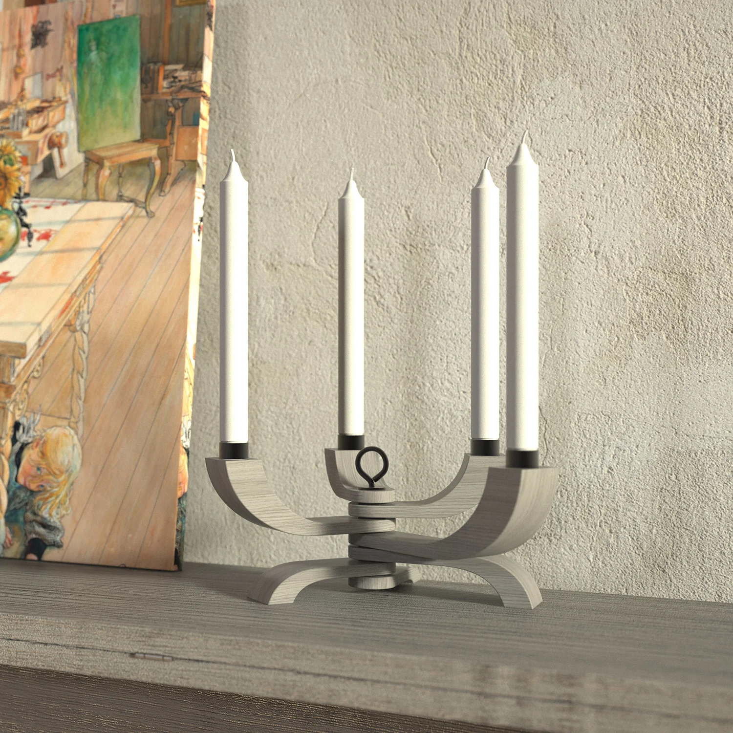 design house stockholm | nordic light candle holder | grey - Image 2